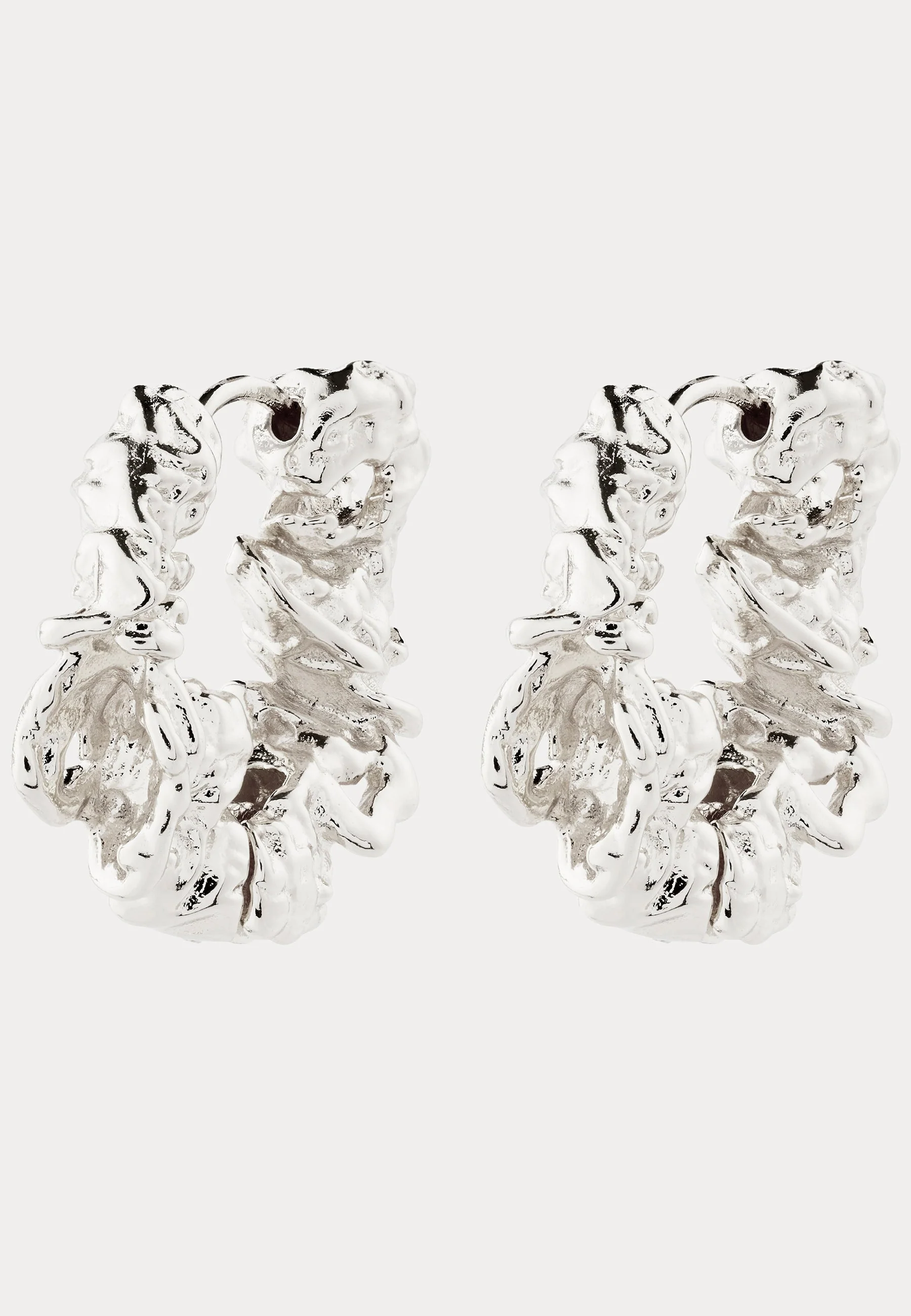 Act Recycled Hoop Earrings Sil