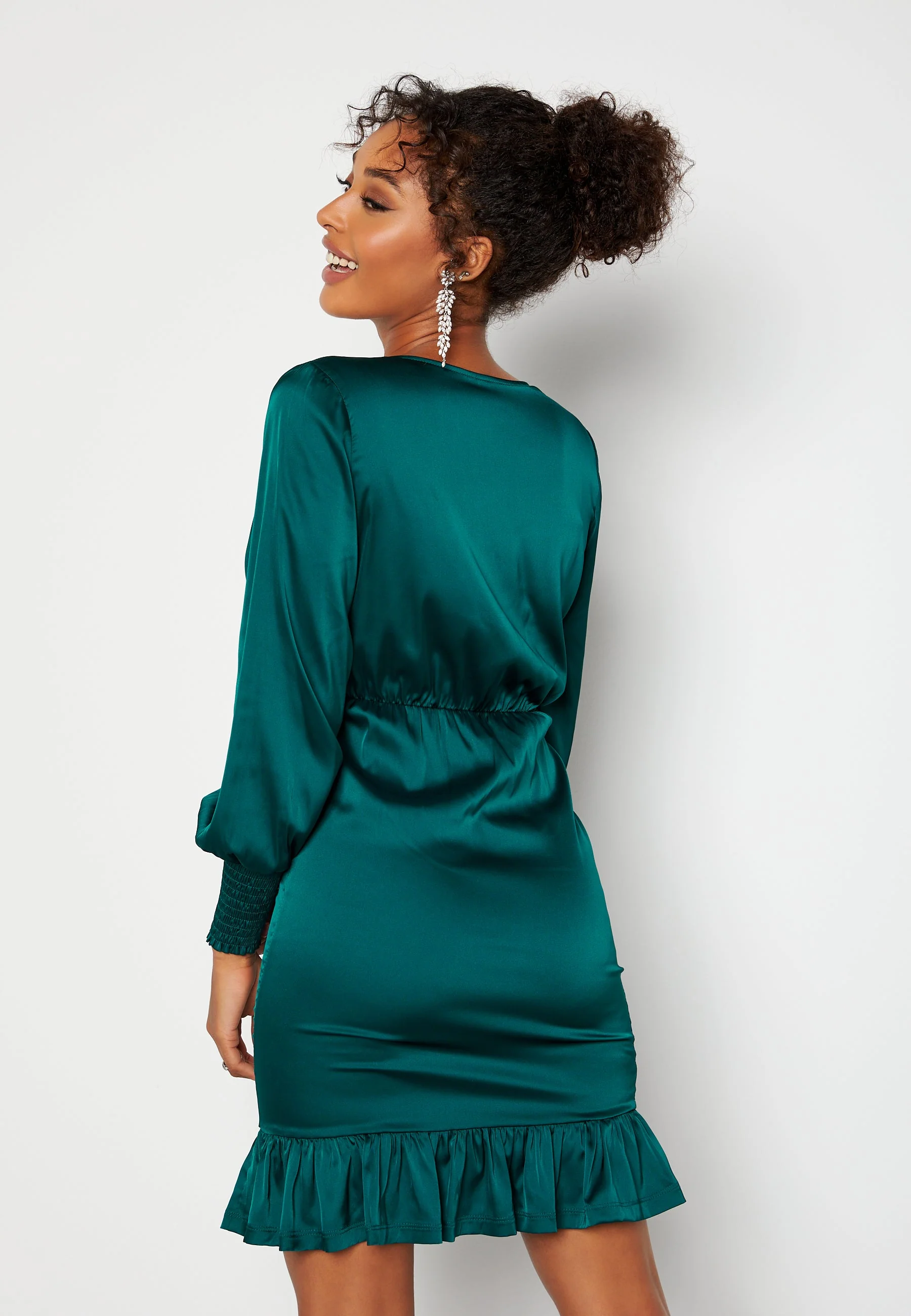Alcine Wrap Flounce Dress - Image 3