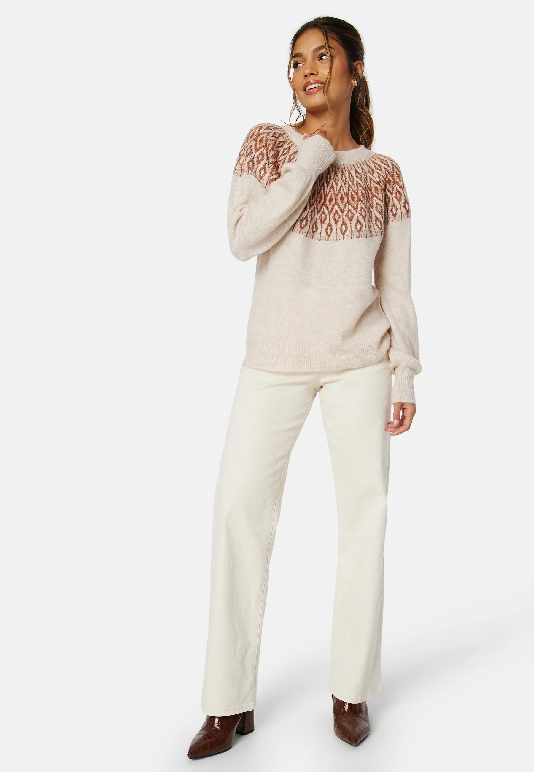 Alina LS JQ O-Neck Knit - Image 3