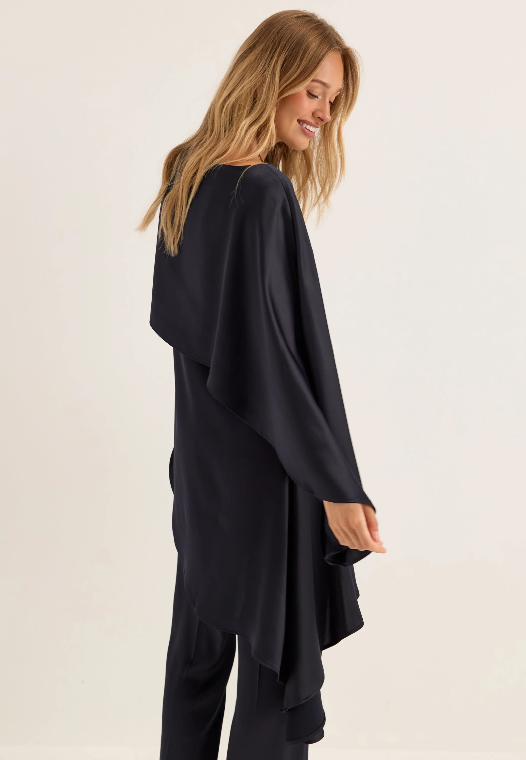 Asymmetric One Shoulder Satin Top - Image 6
