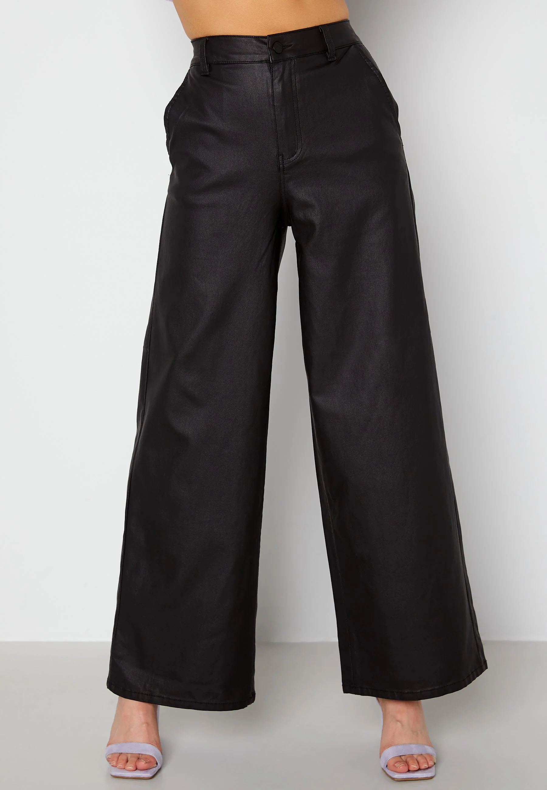 Belle HW Coated Wide Pants - Image 2