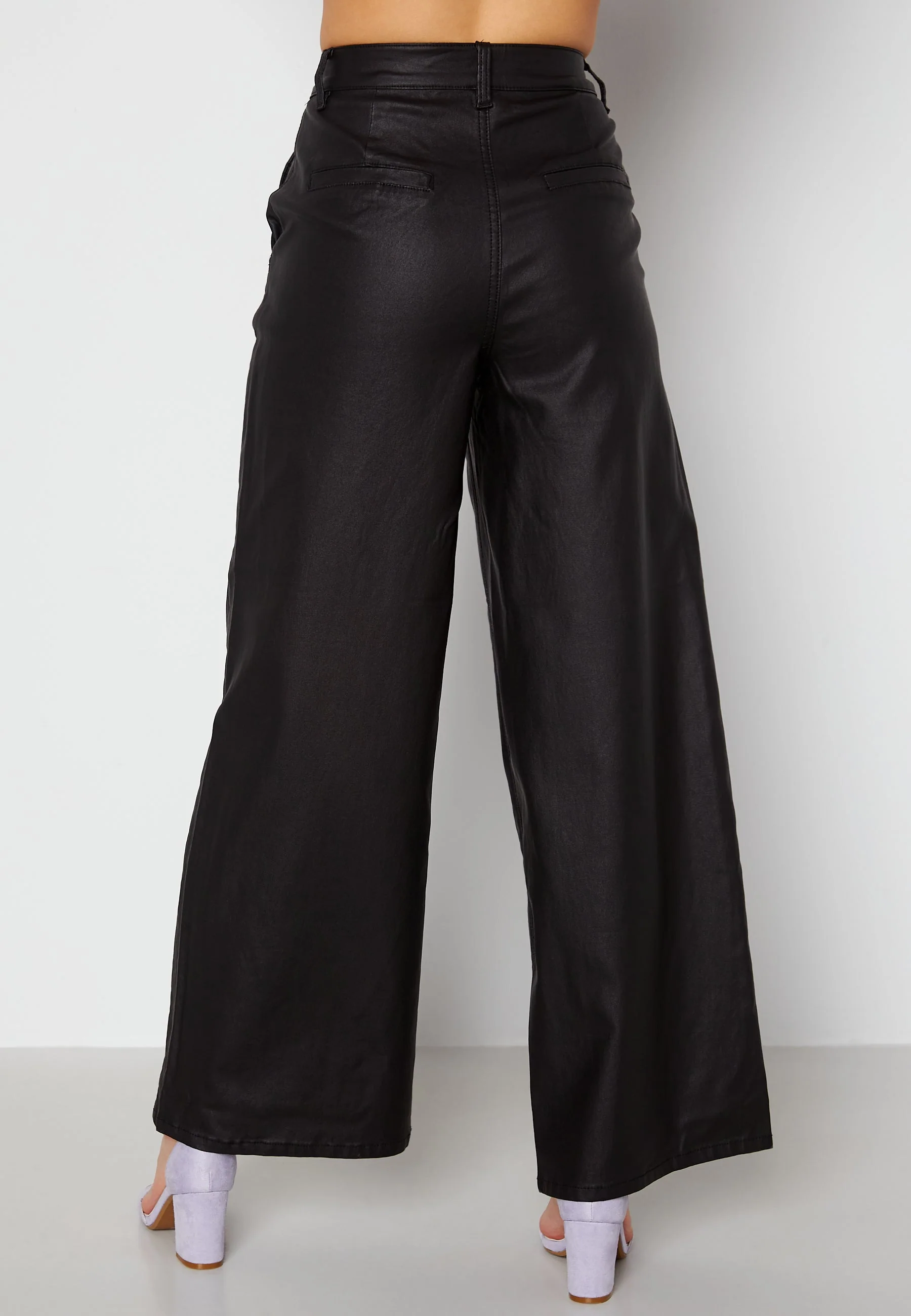 Belle HW Coated Wide Pants - Image 3