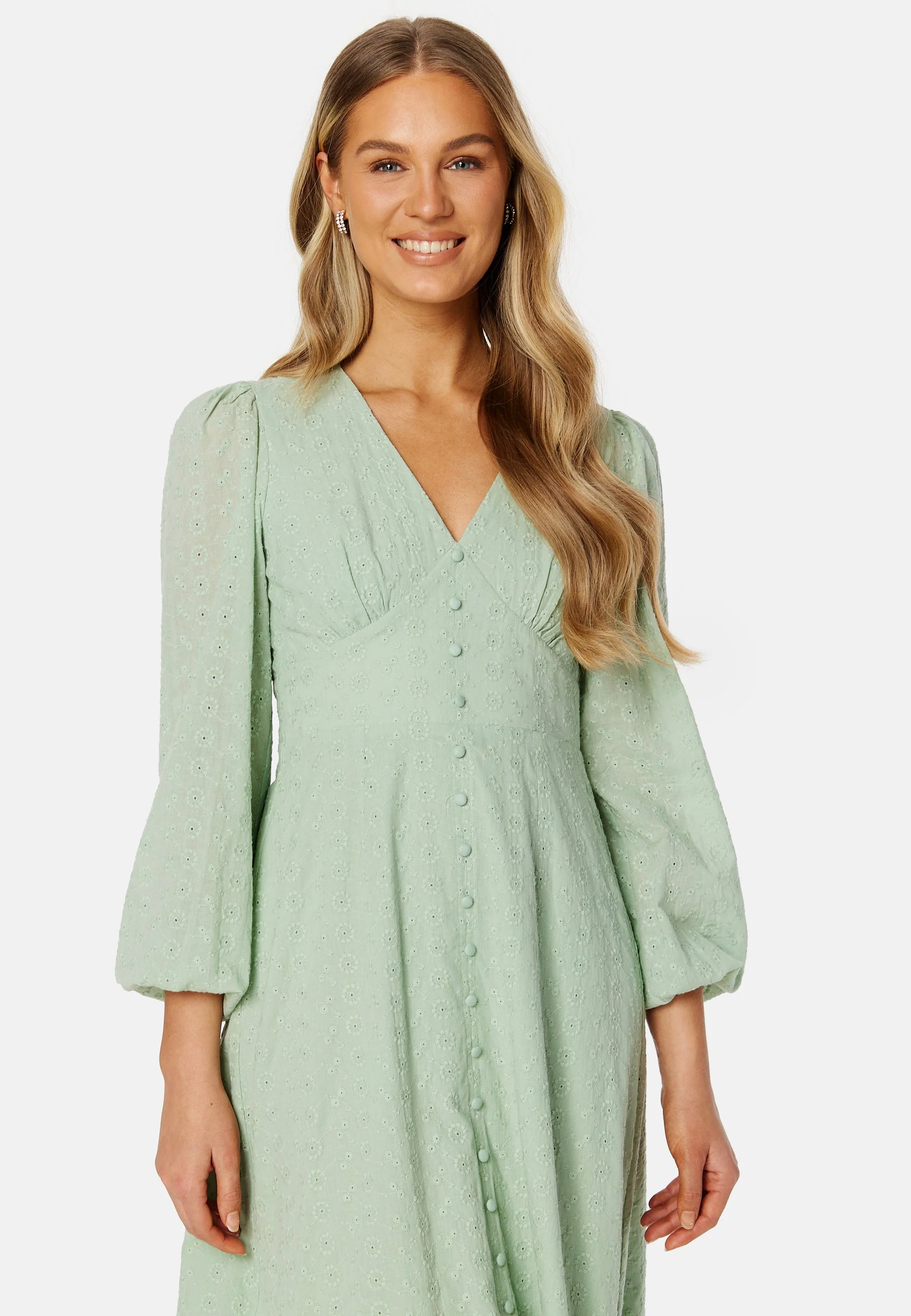 Broderi Anglaise Midi Dress - Image 3