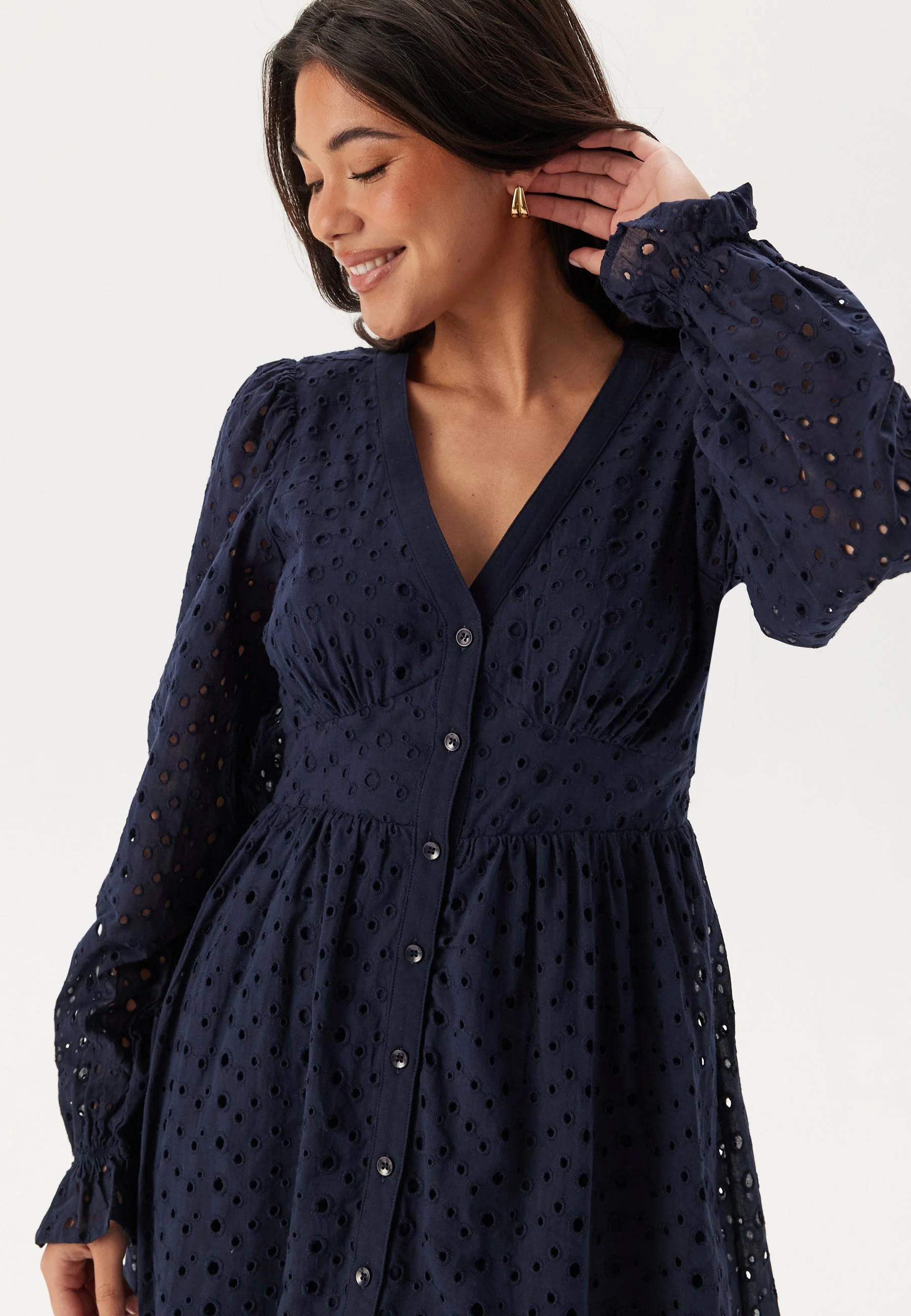 Broderie Anglaise Midi Dress - Image 4