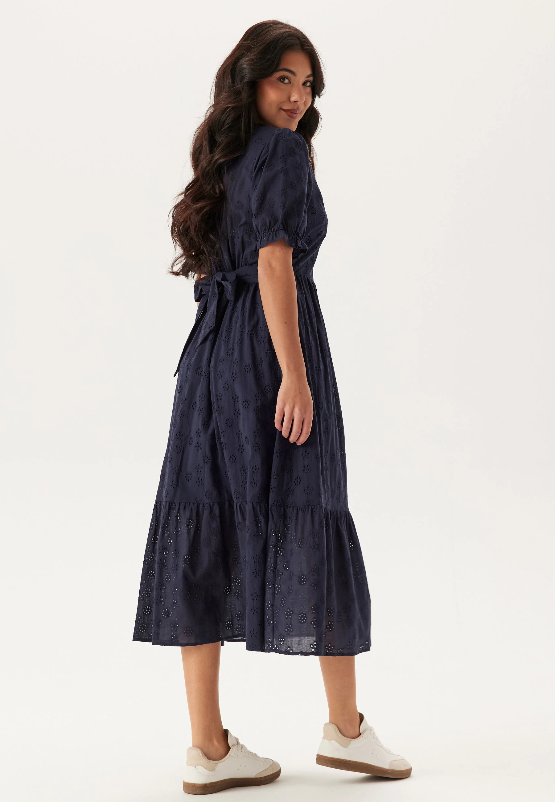 Broderie Anglaise V-Neck Dress - Image 2