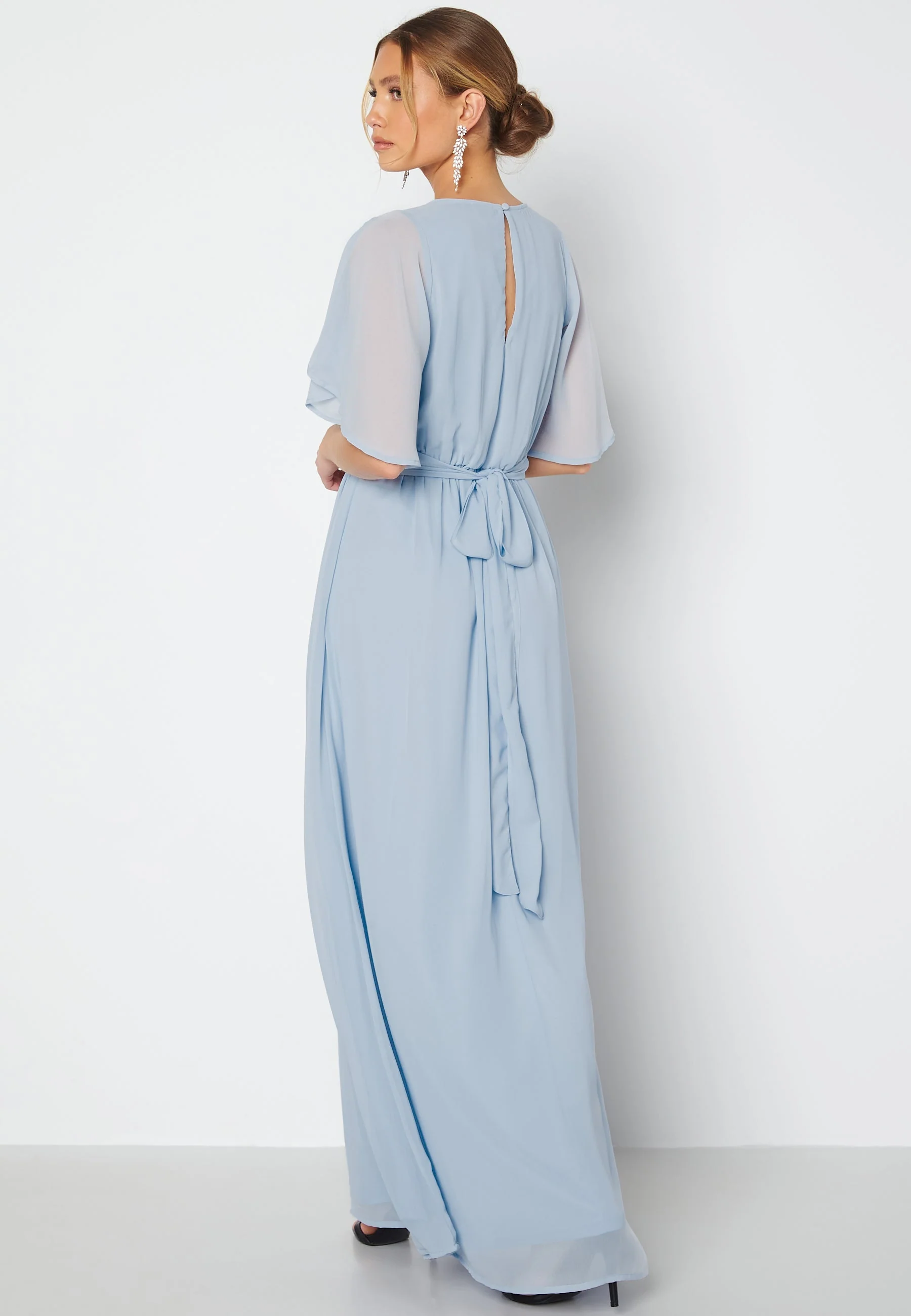 Butterfly Sleeve Chiffon Gown - Image 2