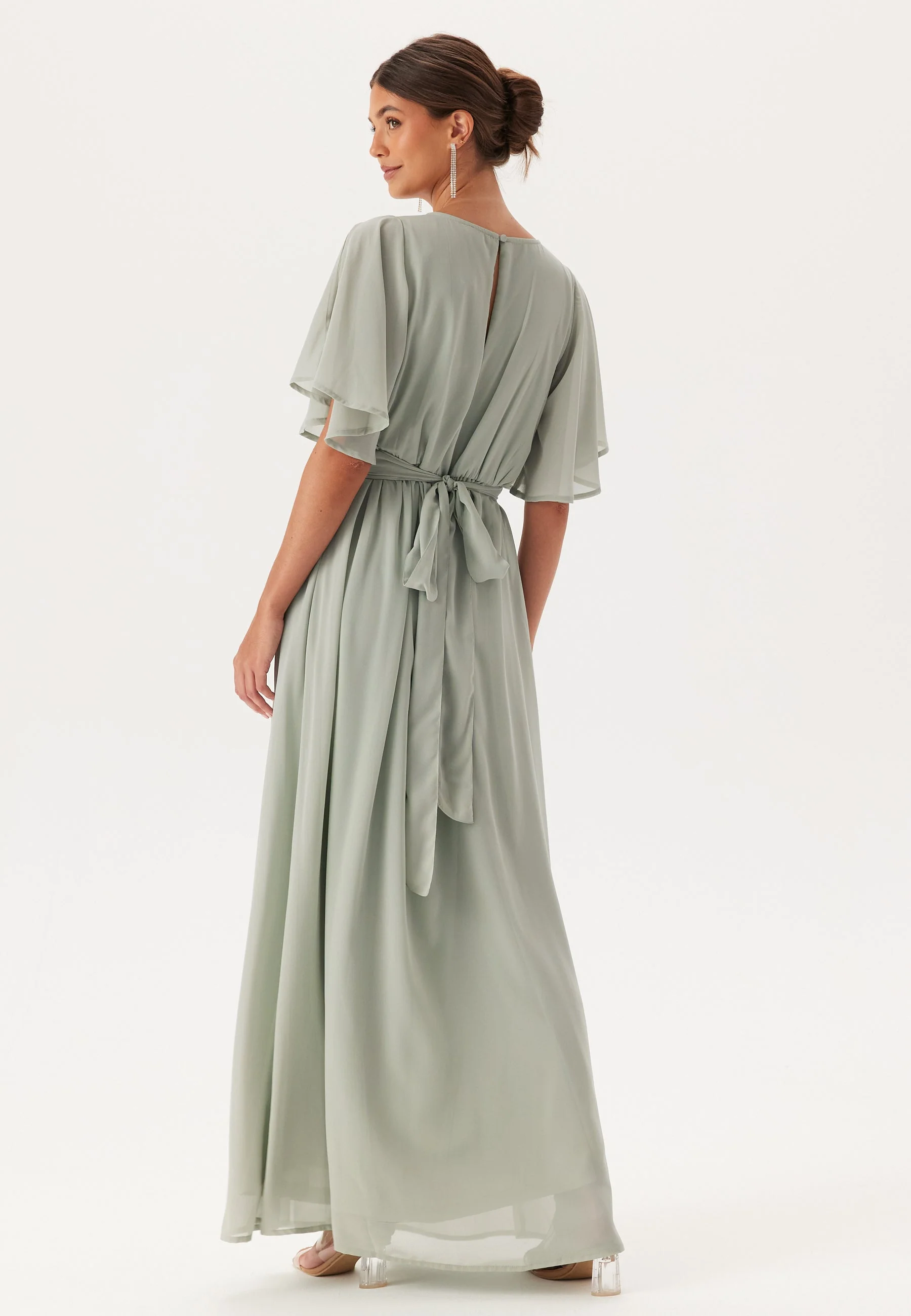 Butterfly Sleeve Chiffon Gown - Image 2