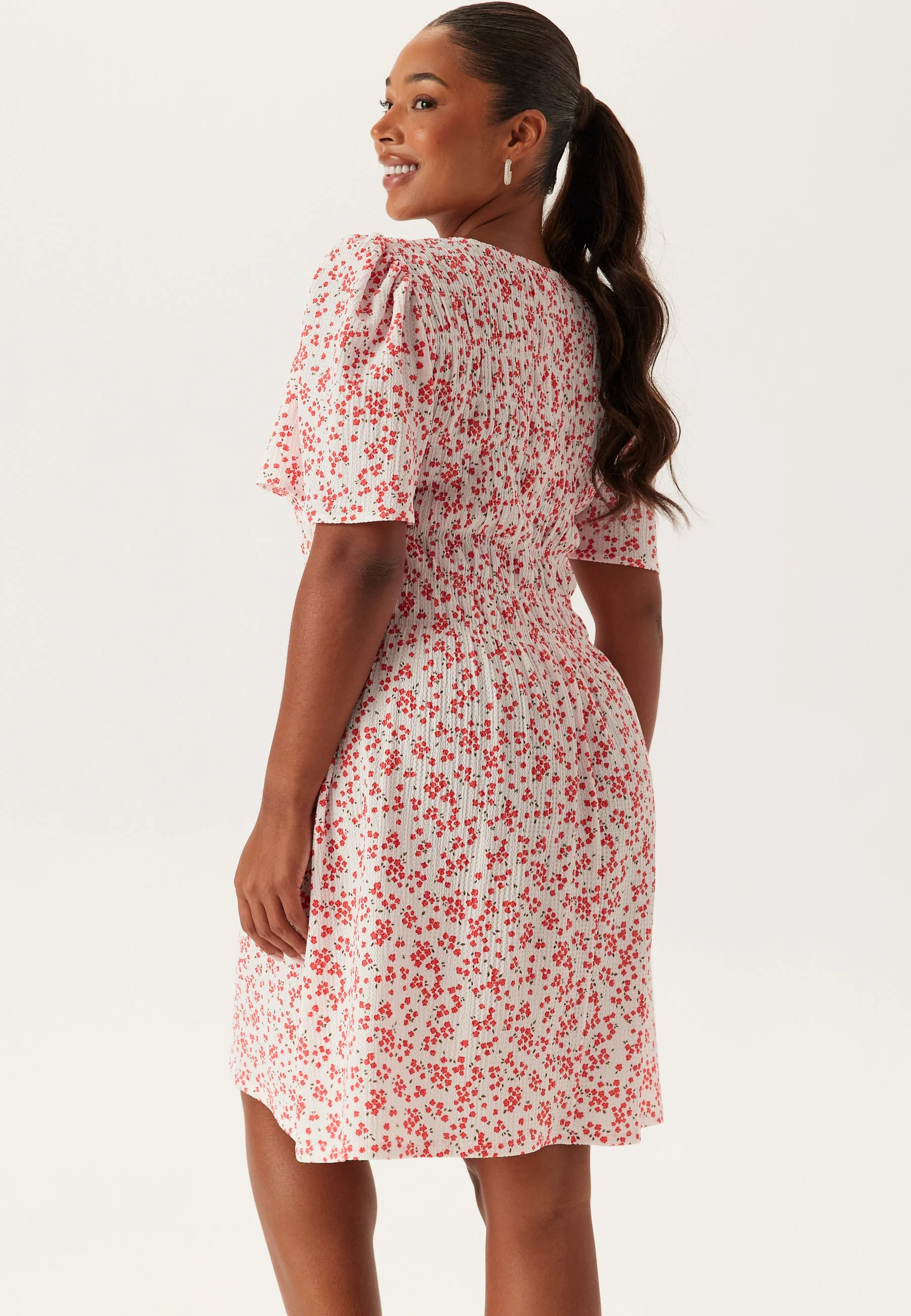 Butterfly Sleeve Short Dress - Image 7