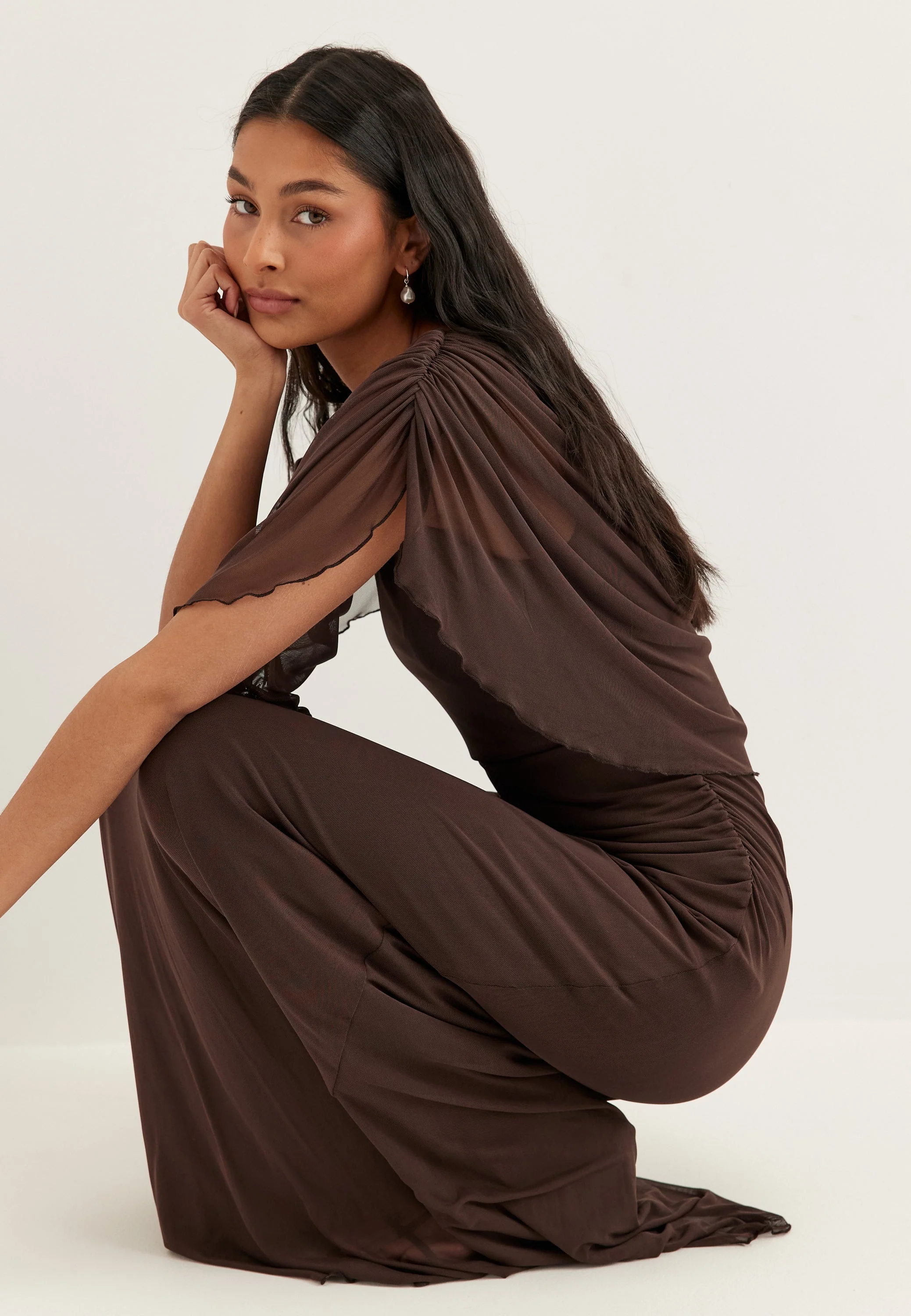 Cape Mesh Gown - Image 4