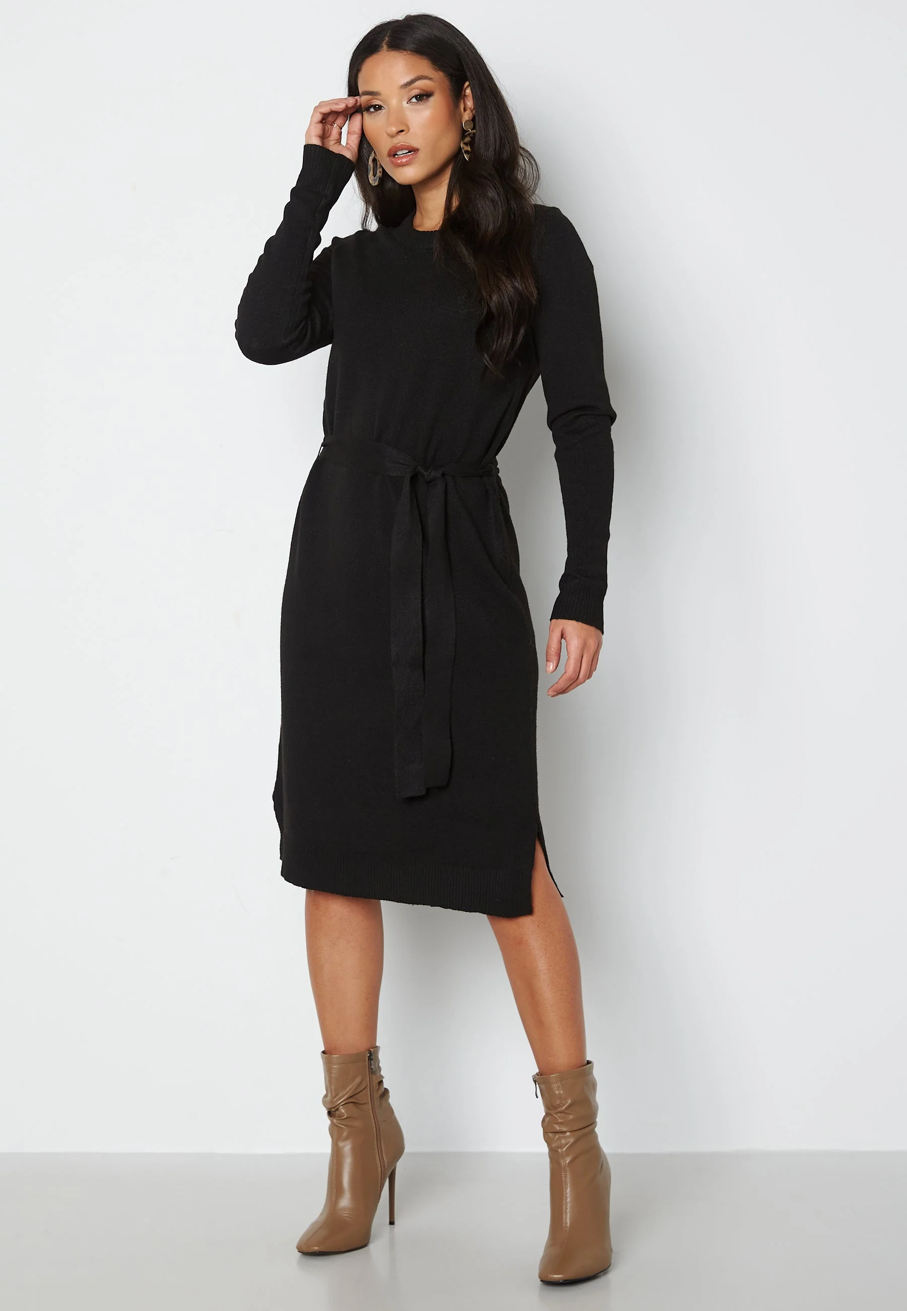 Cava LS O-Neck Knit Dress - Image 2