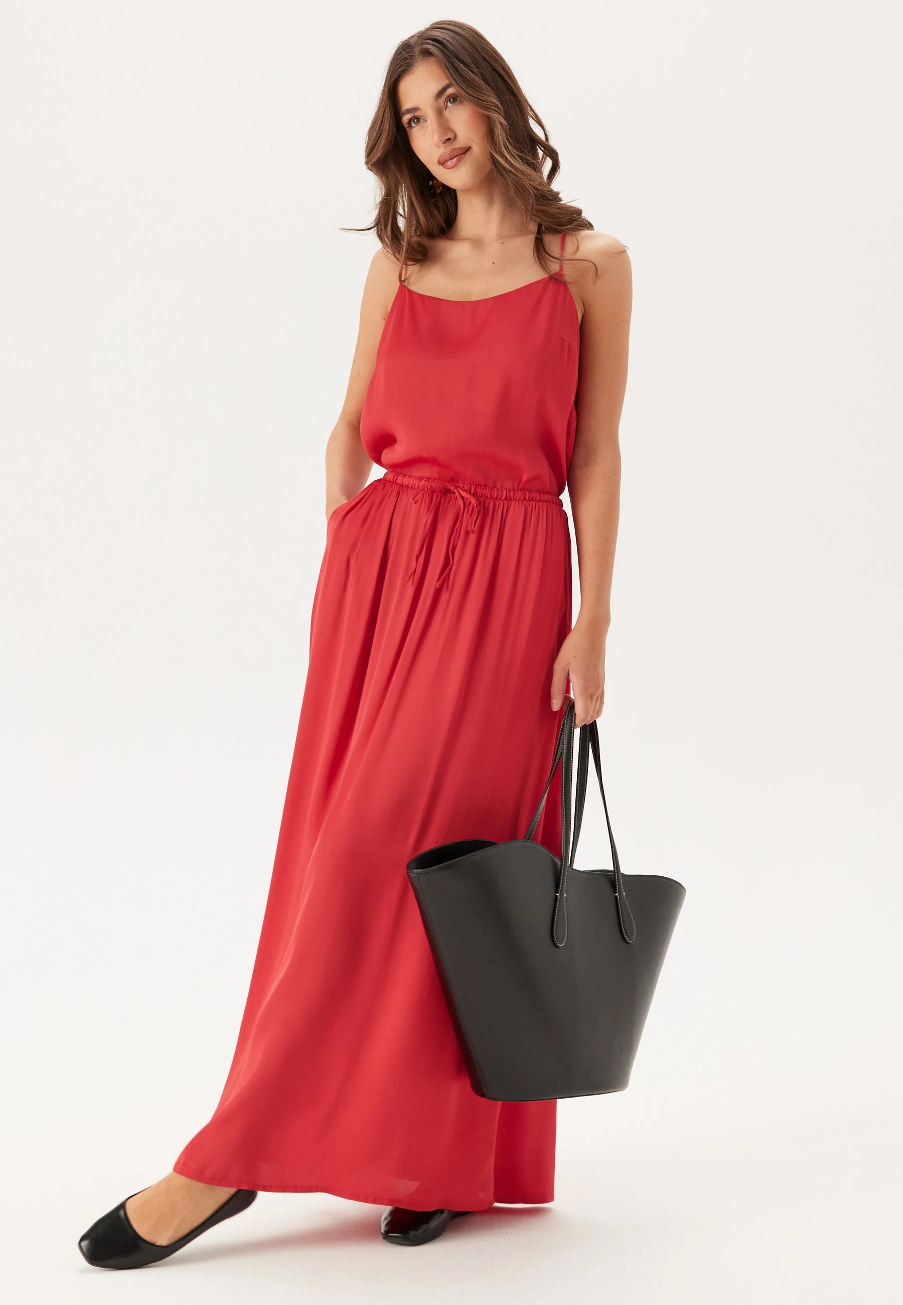 CC Viscose Satin Strap Tie Top - Image 6