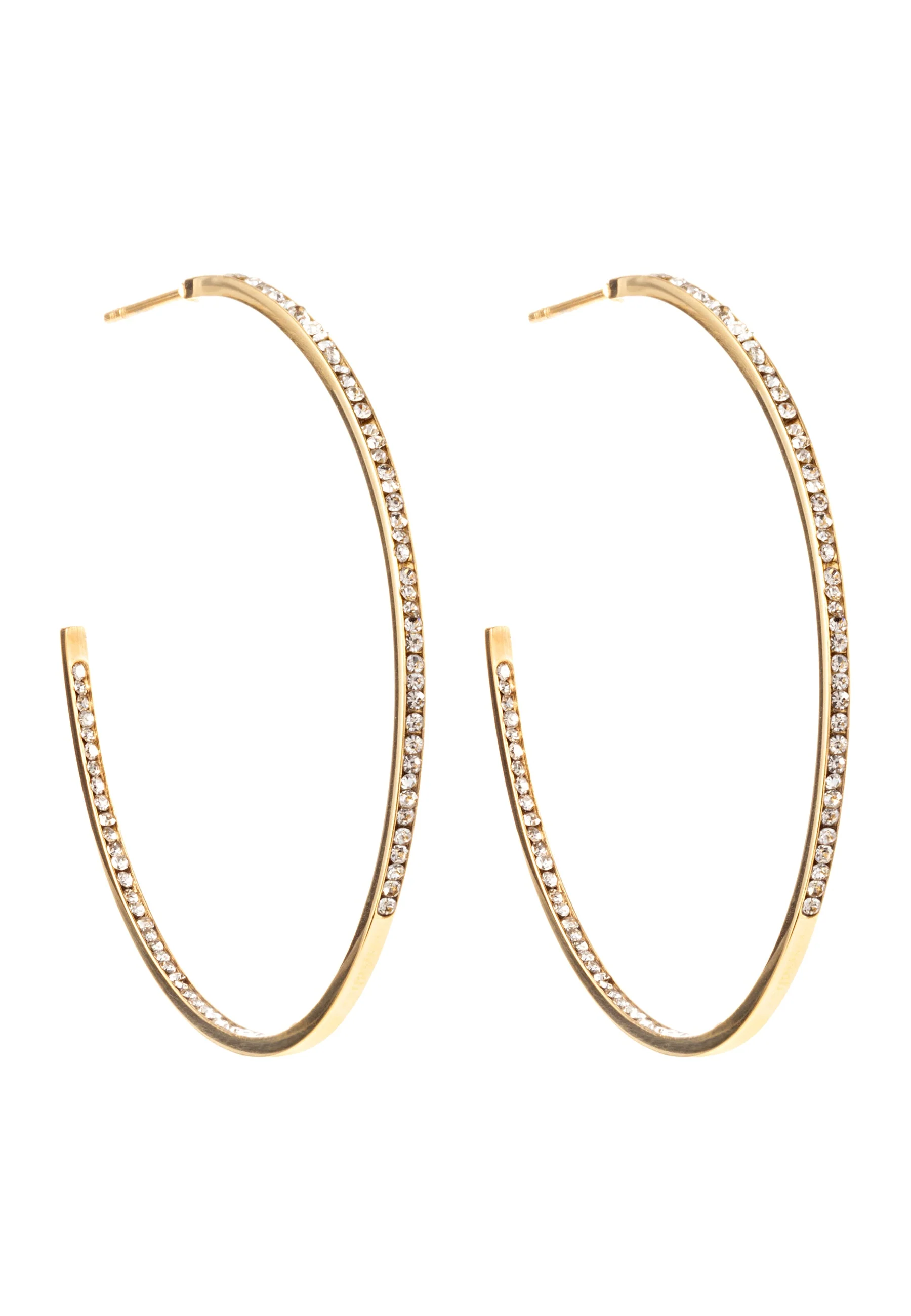 Celine Crystal Hoops 50 mm - Image 2