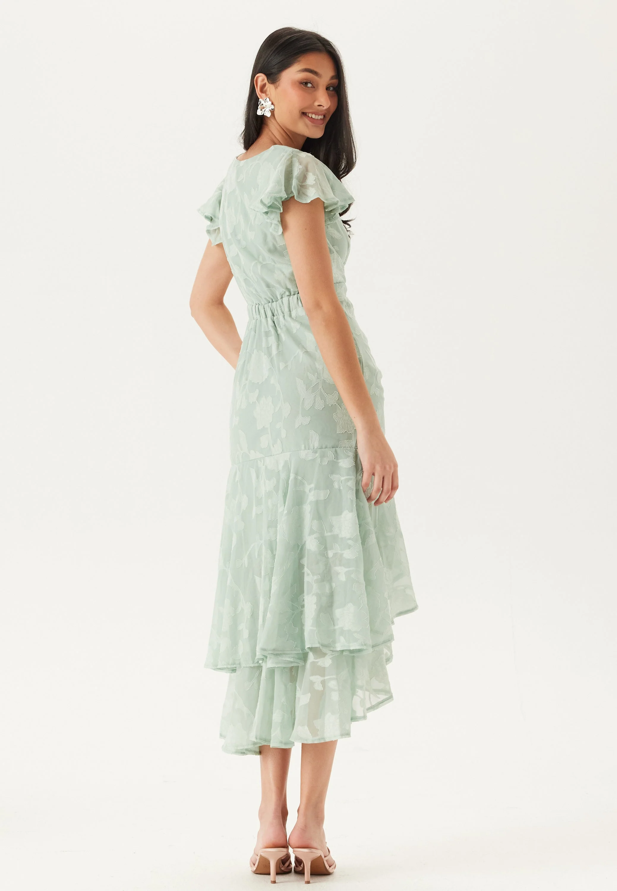 Chiffon Flutter High Low Dress - Image 5