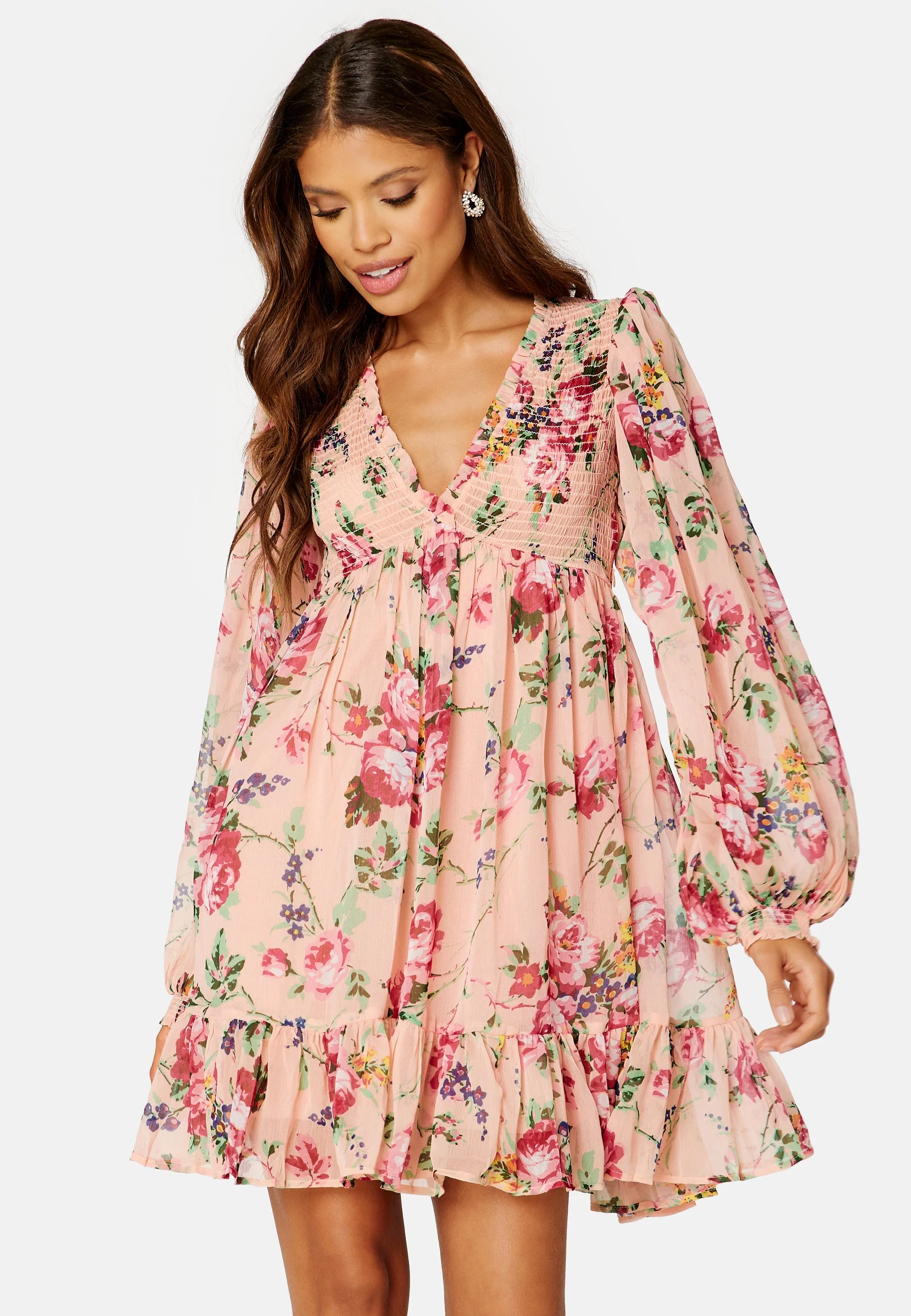 Chiffon V-Neck Dress