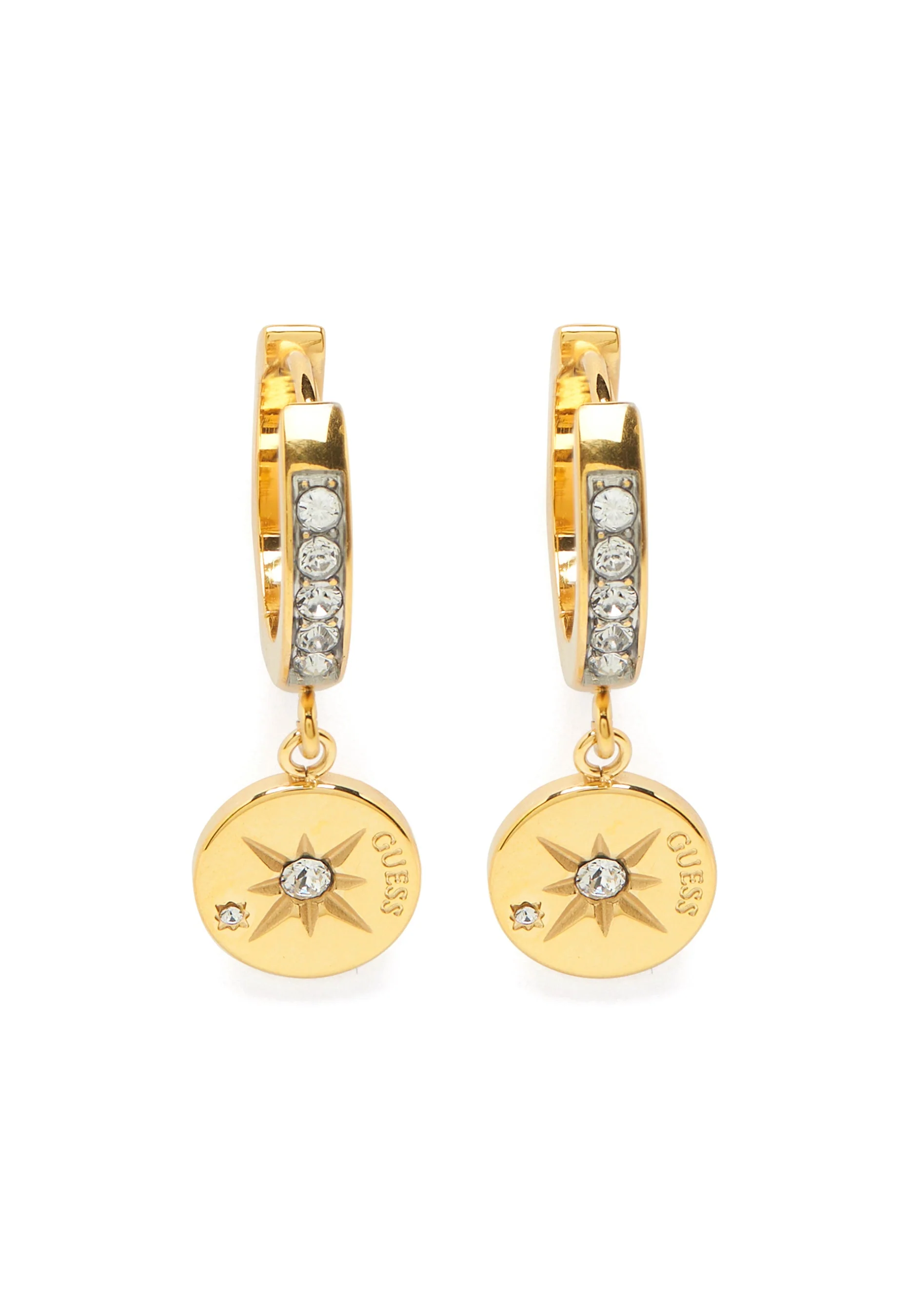 Compass Coin Earrings