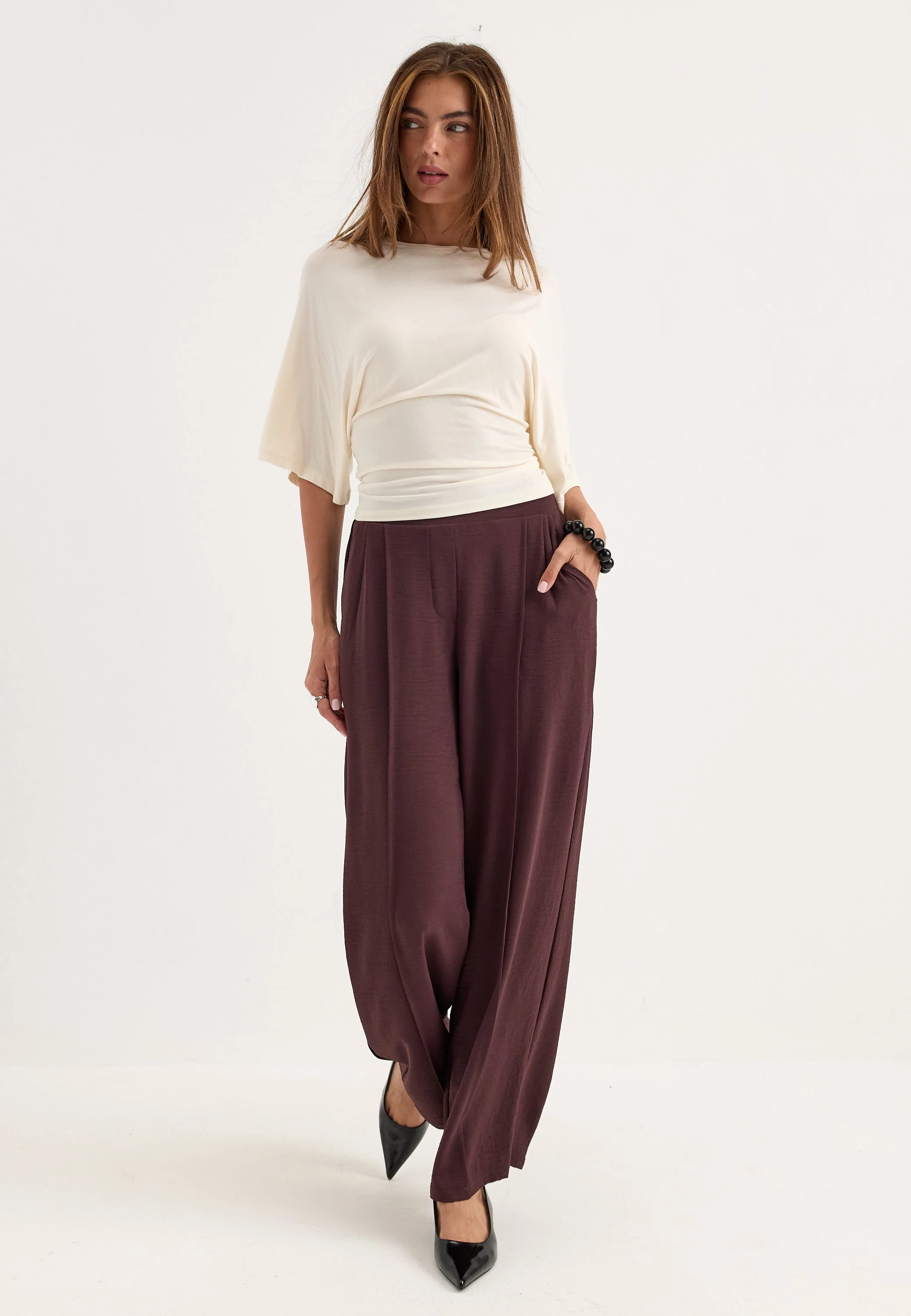 Crepe Front Seam Trousers - Image 6