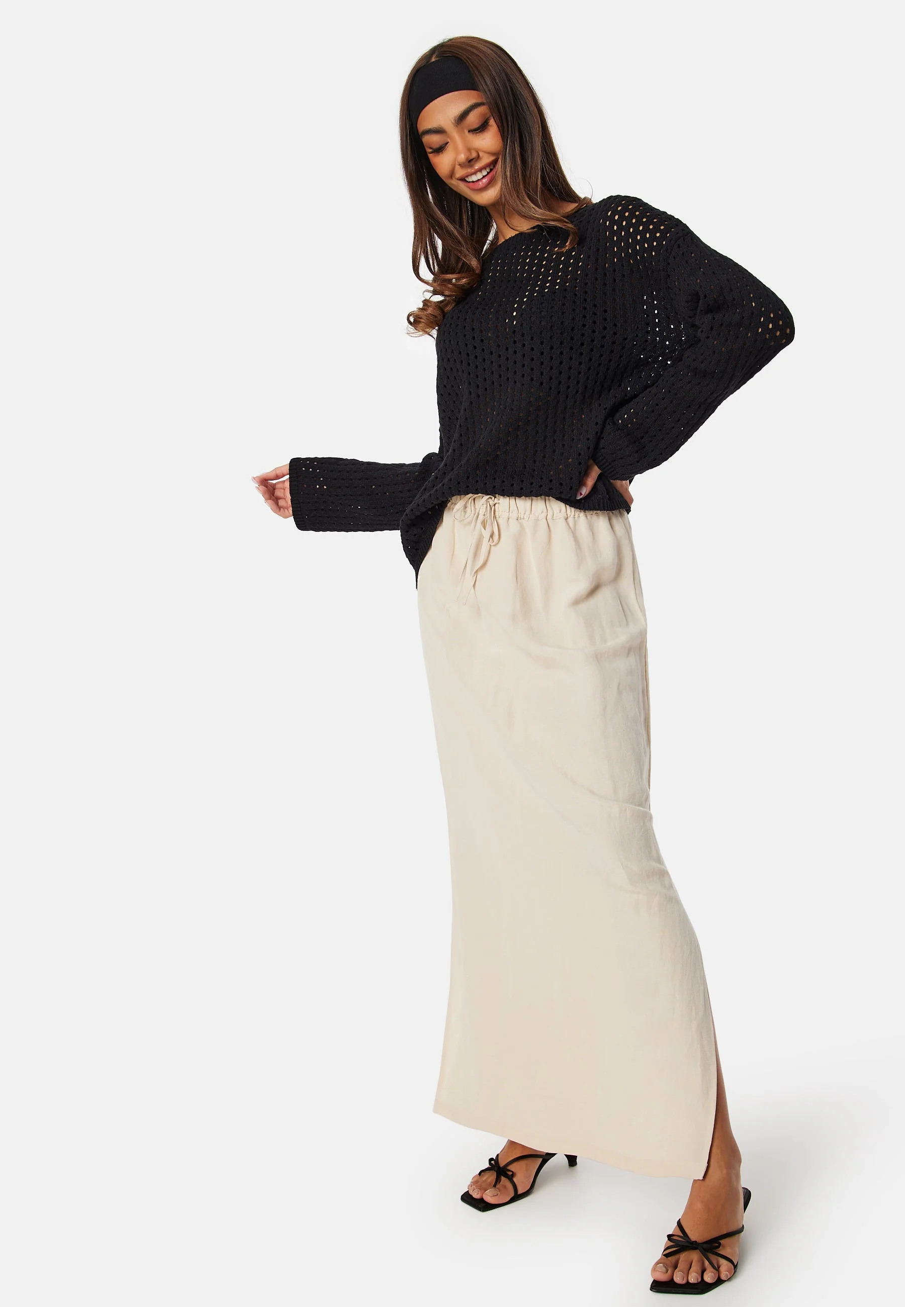 Crochet Knitted Long Sleeve Top - Image 2