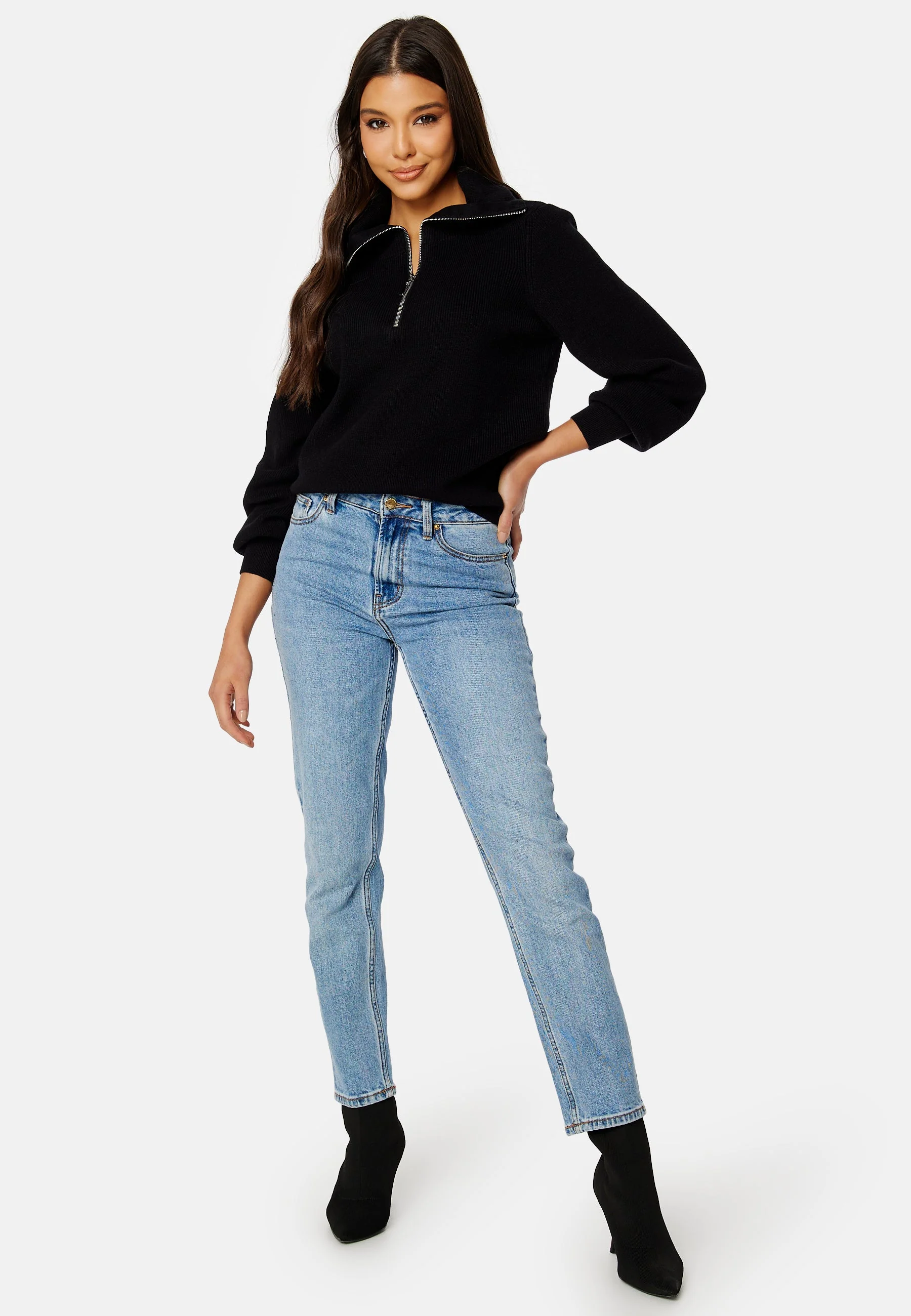 Dalma LS Zip Knit Pullover - Image 2