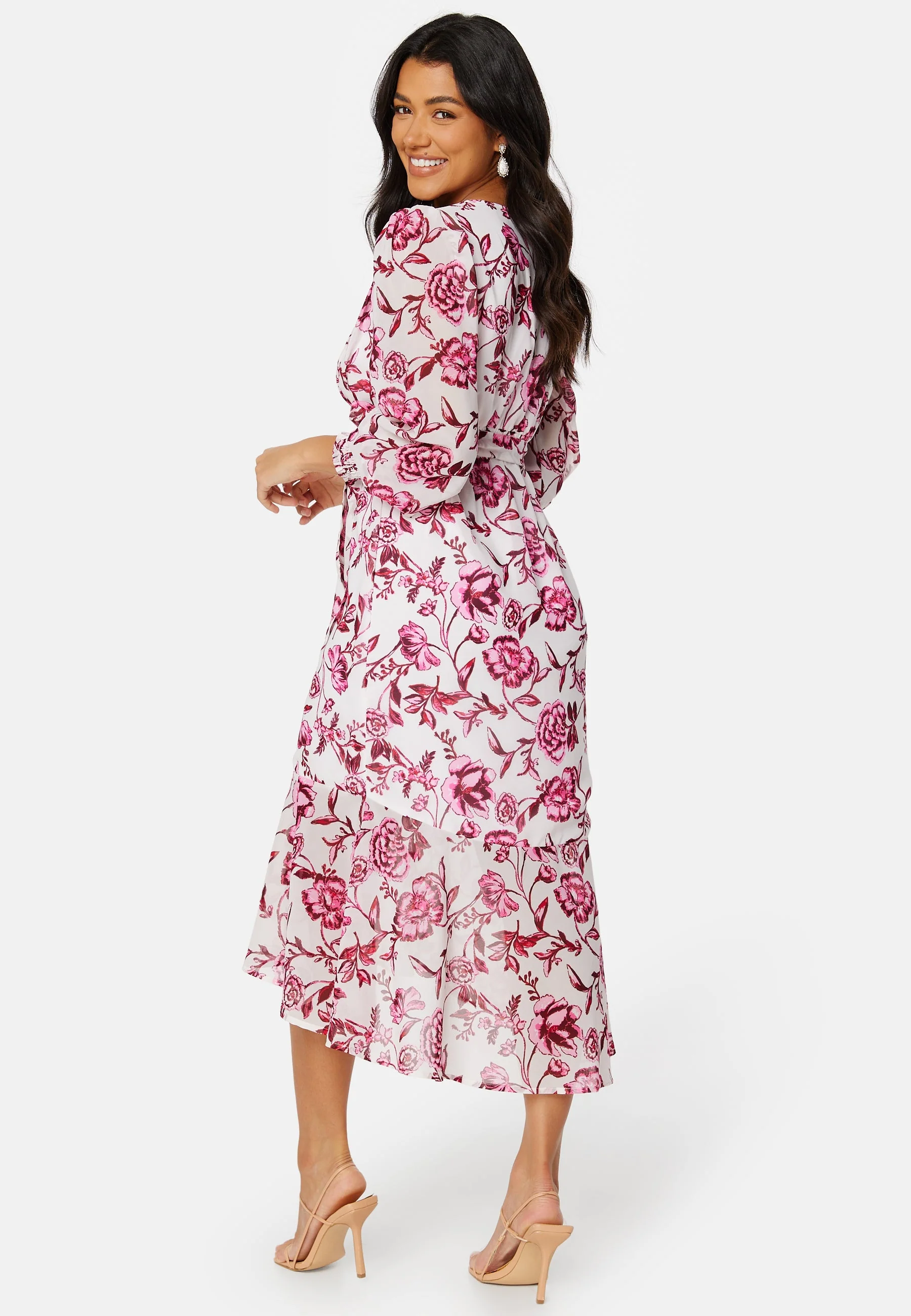 Danessa midi Puff Sleeve Dress - Image 2