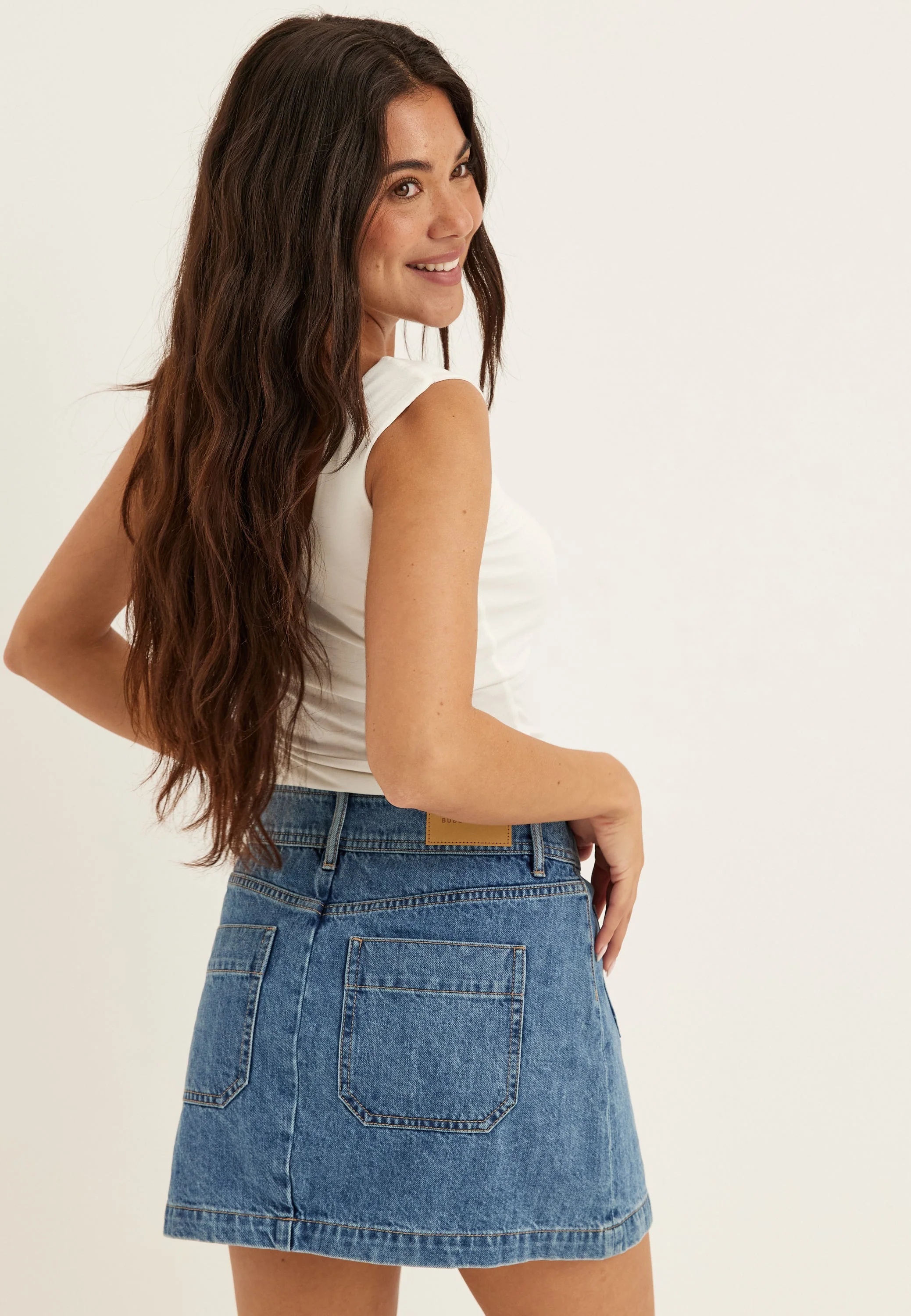 Denim Mini Skirt - Image 5