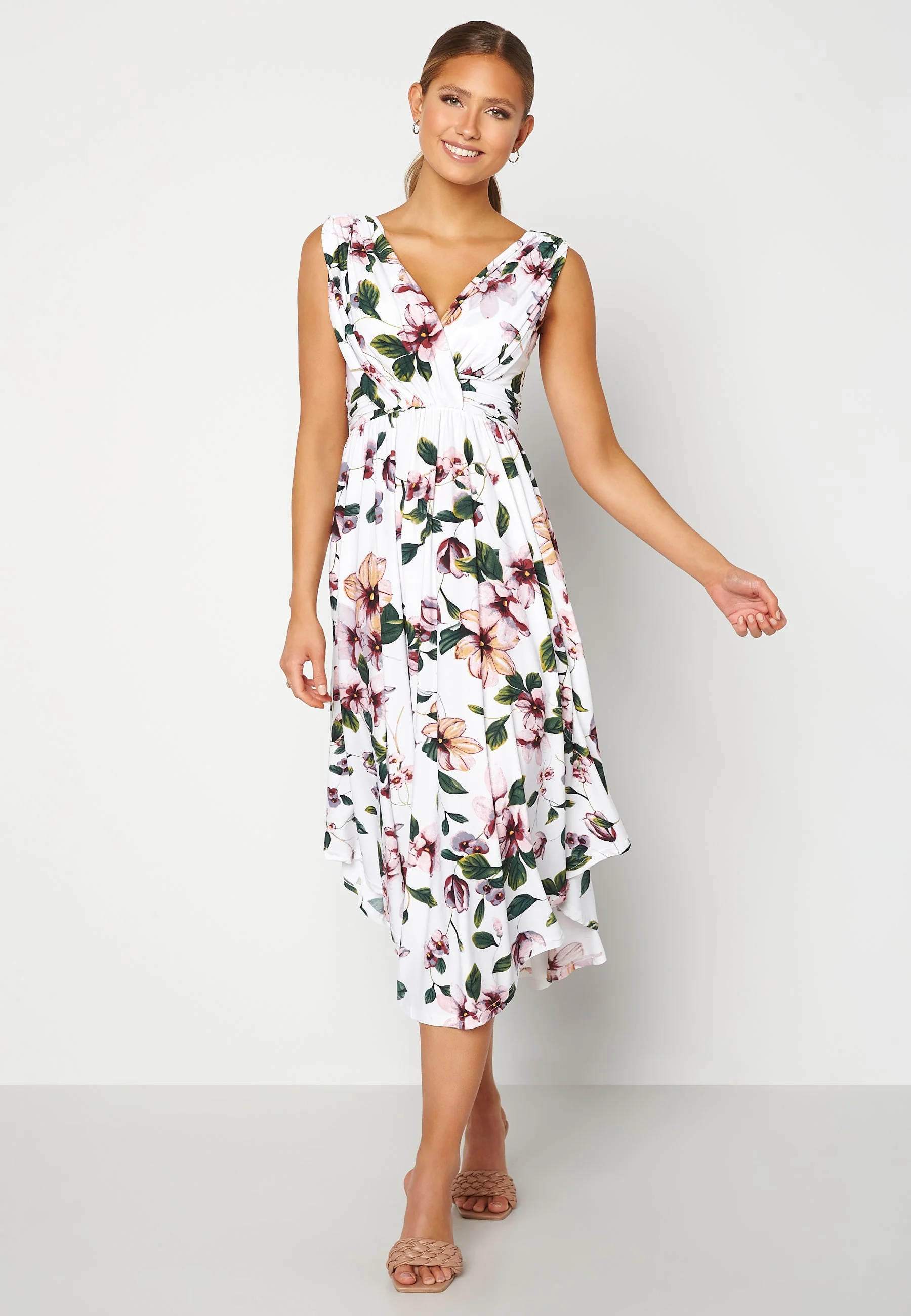 Draped Soft Midi Dress