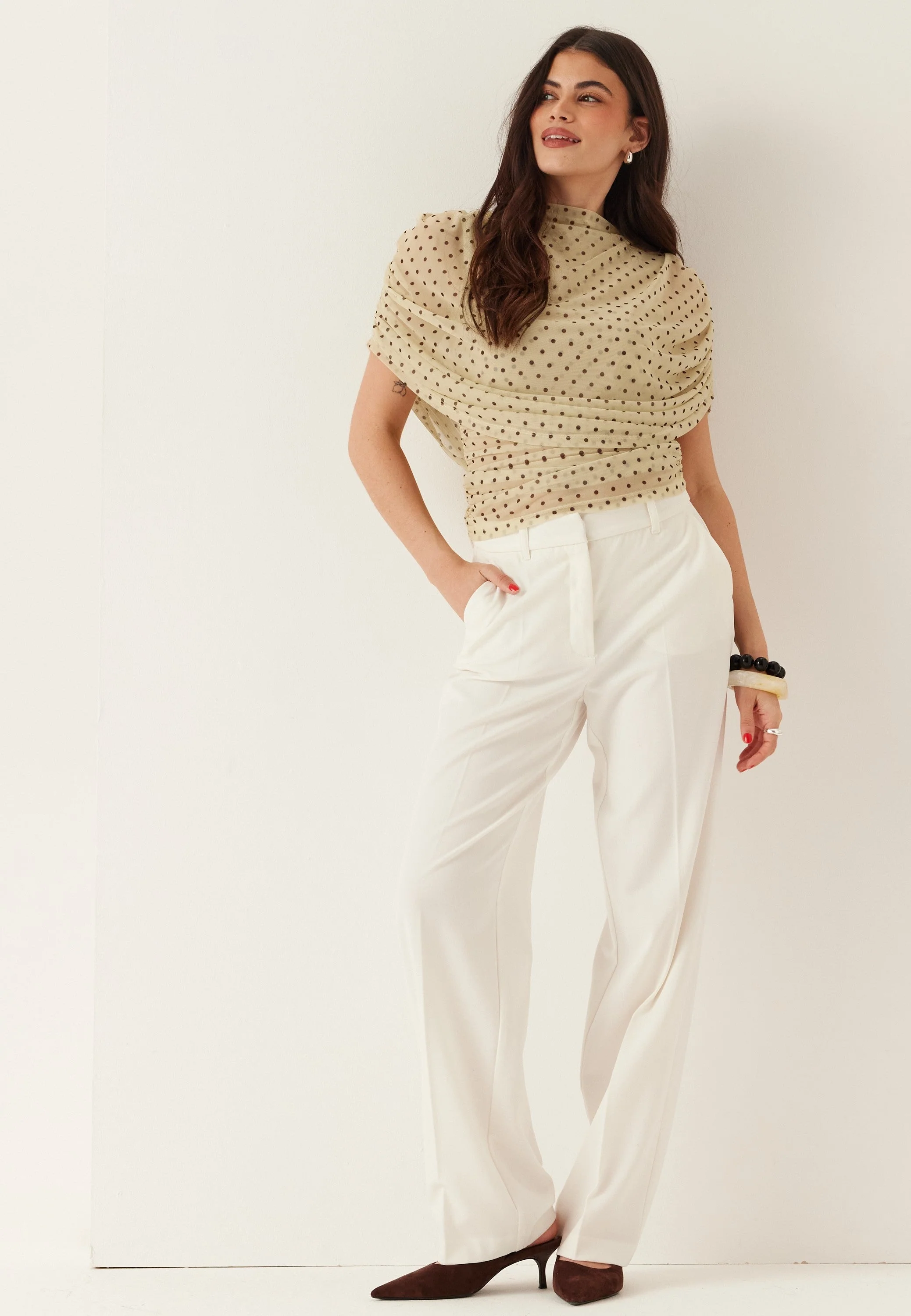 Drapy Mesh Cape Top - Image 5