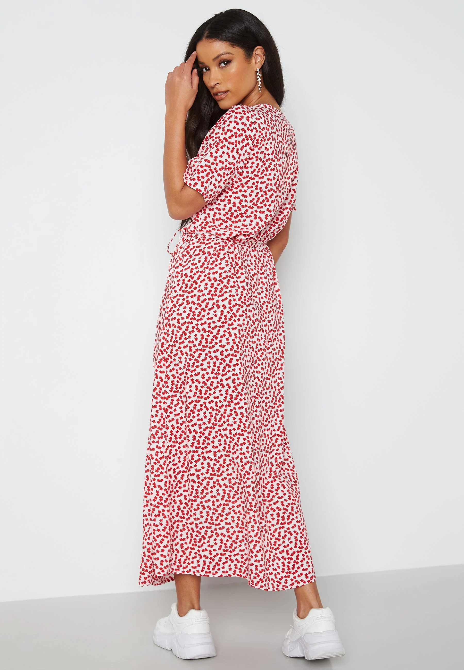 Elise S/S Long Wrap Dress - Image 2