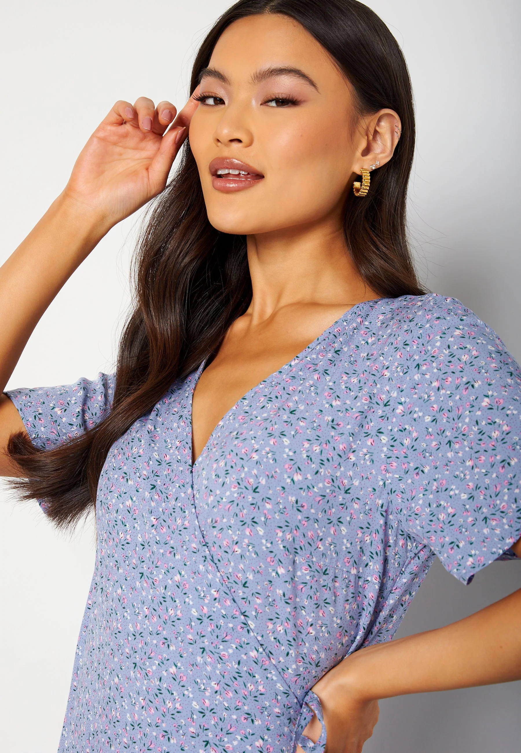 Ema Elise L/S Long Wrap Dress - Image 4