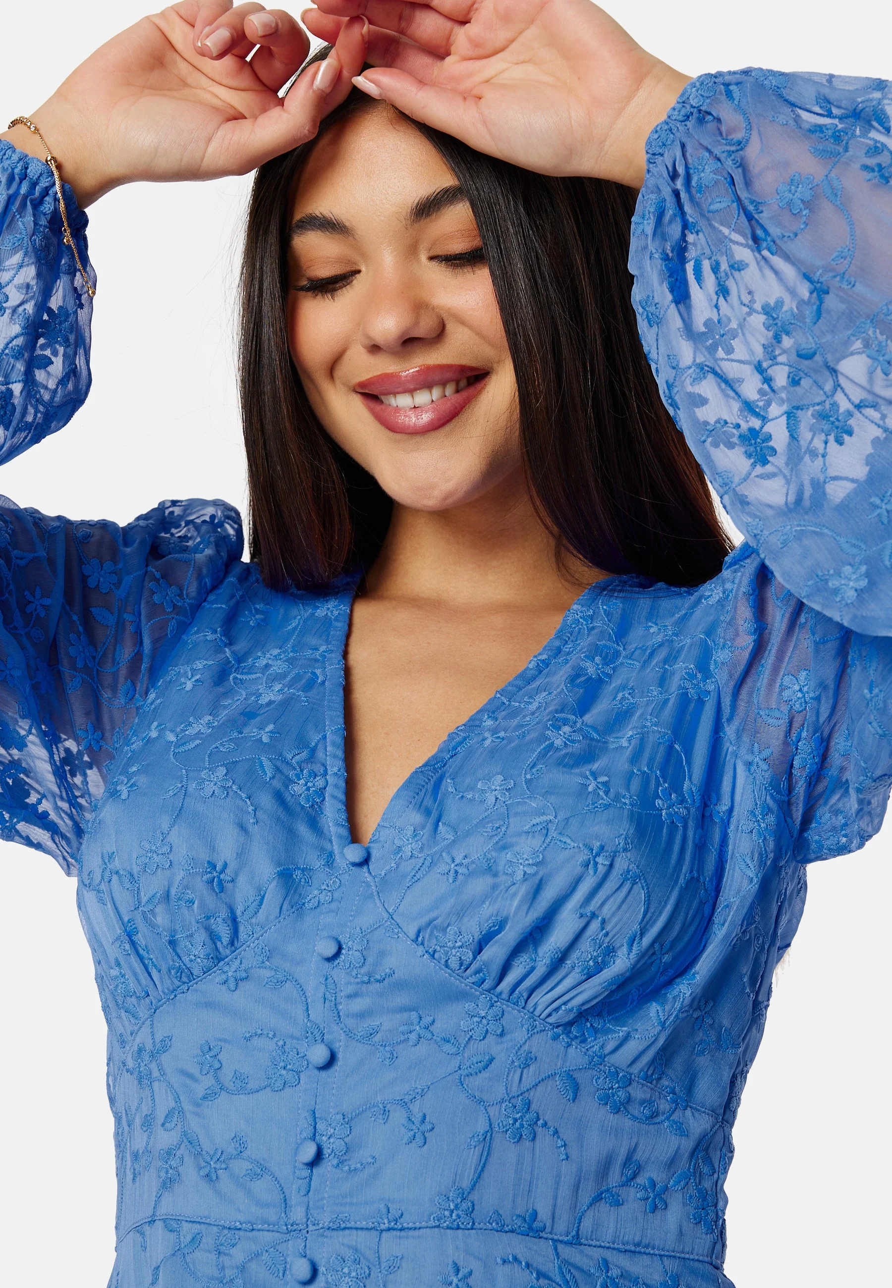 Embroidered Midi Dress