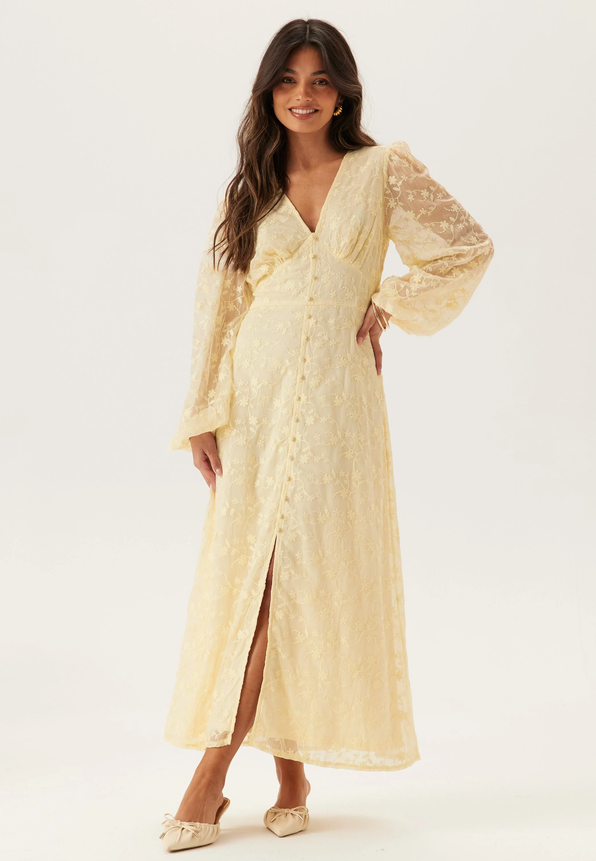 Embroidered Midi Dress - Image 3