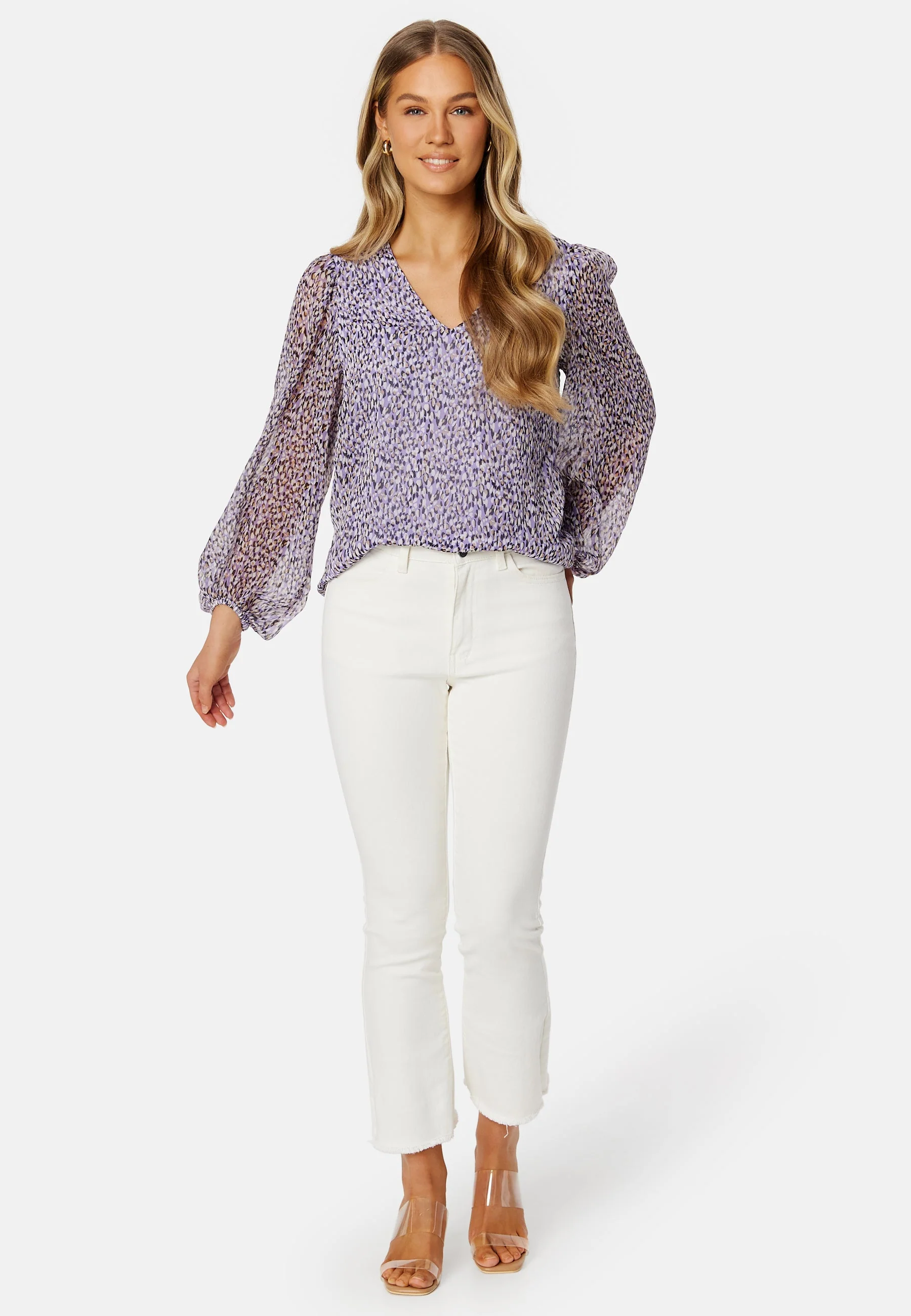 Falia Dotta V-Neck L/S Top - Image 2