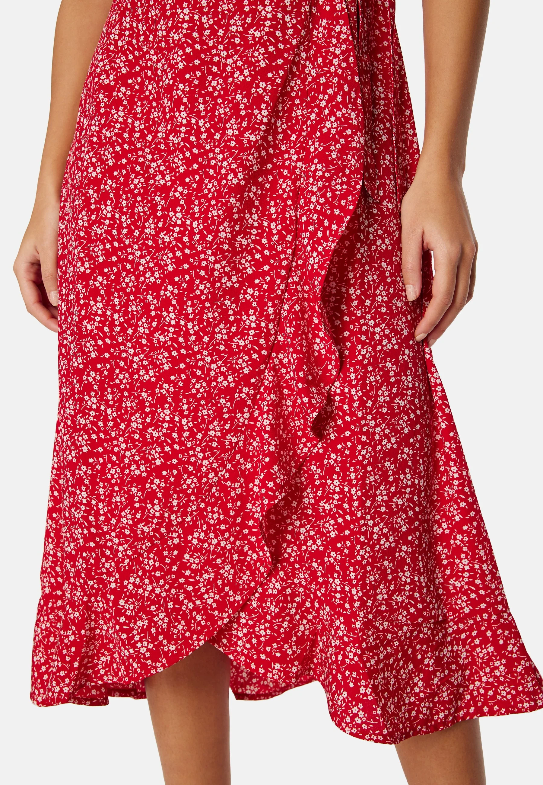 Flounce Midi Wrap Dress - Image 3