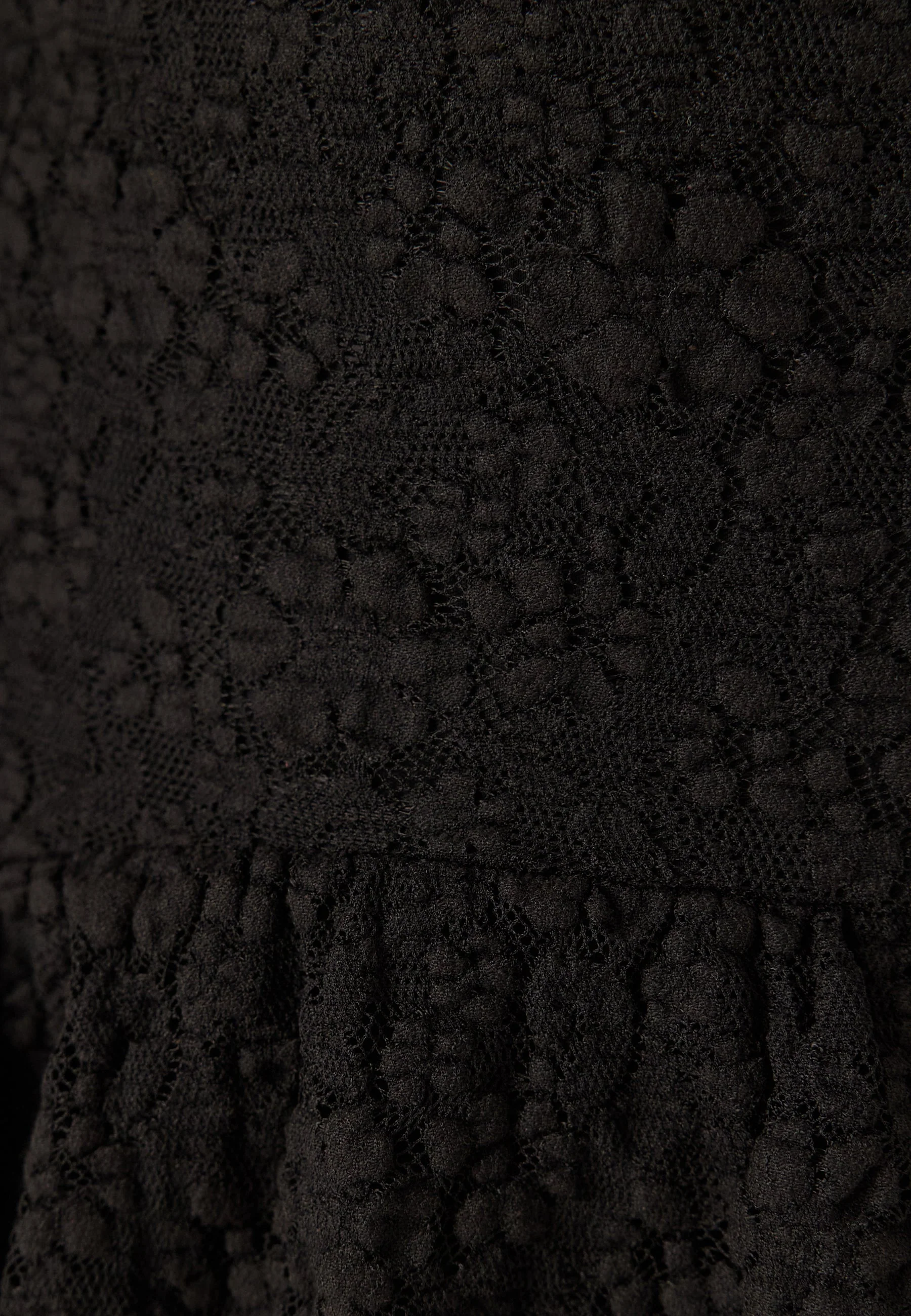 Frill Lace Long Sleeve Short Dress - Image 5