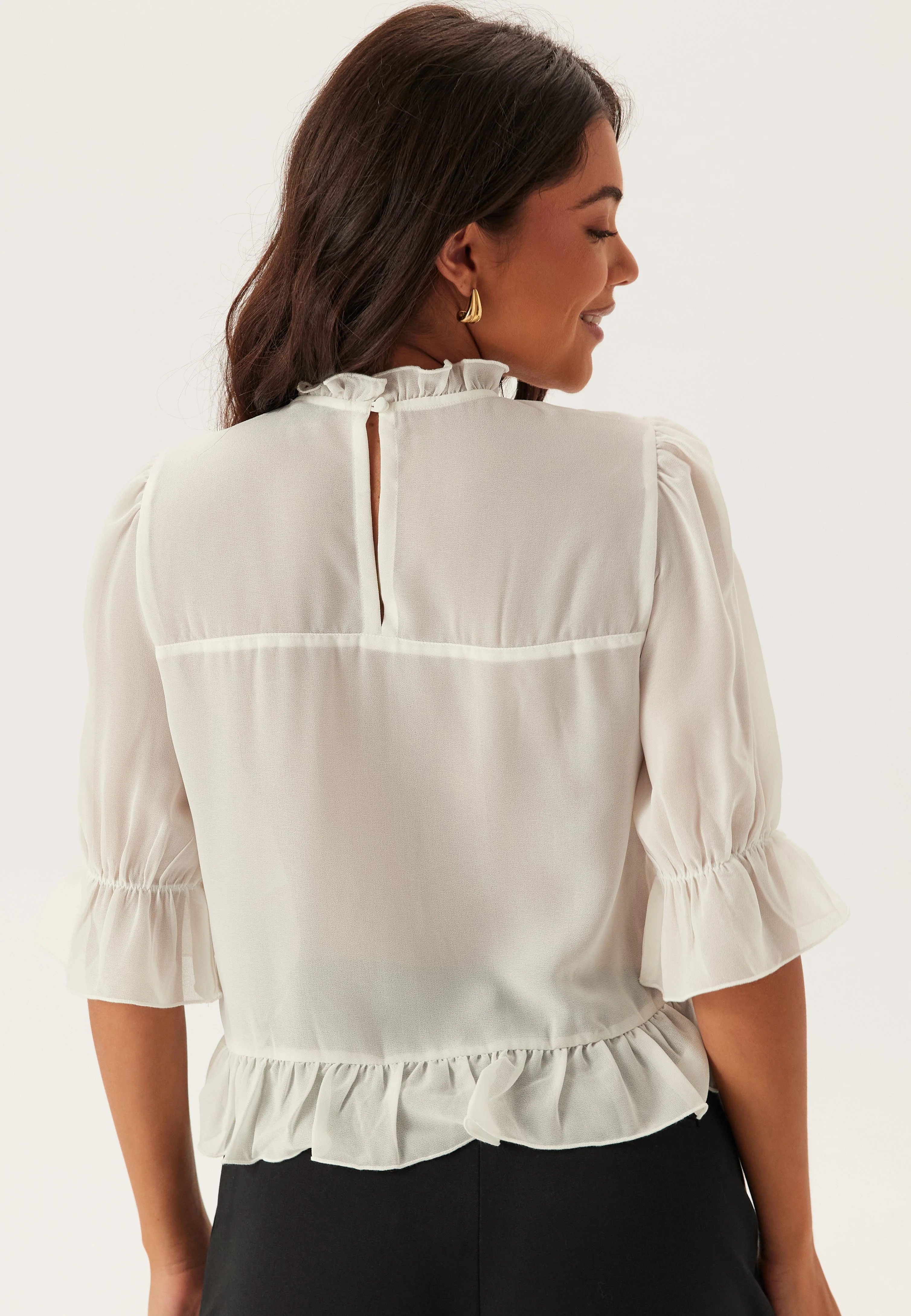 Frill Short Sleeve Blouse - Image 3
