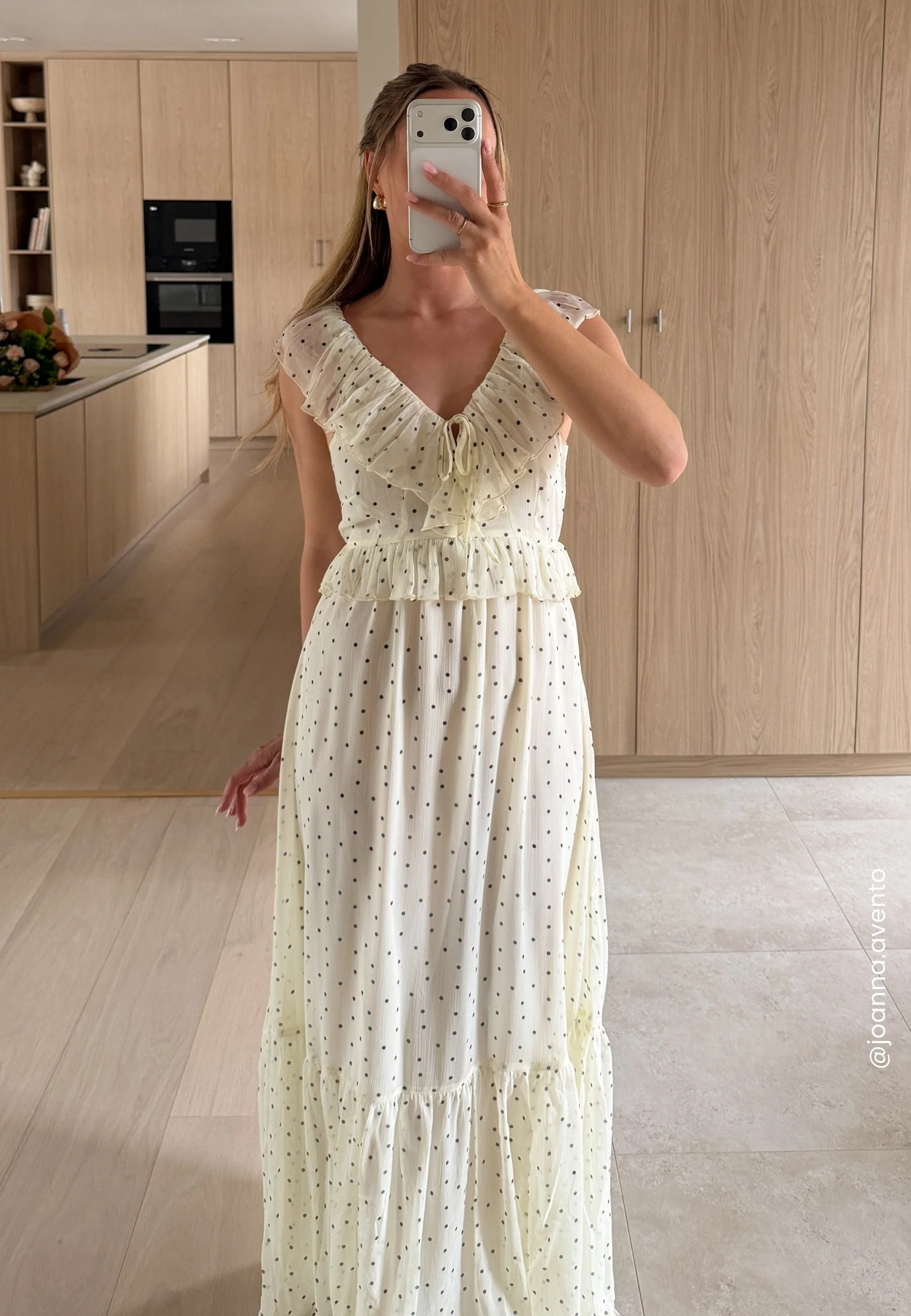 Frill Tie Back Chiffon Maxi Dress - Image 7