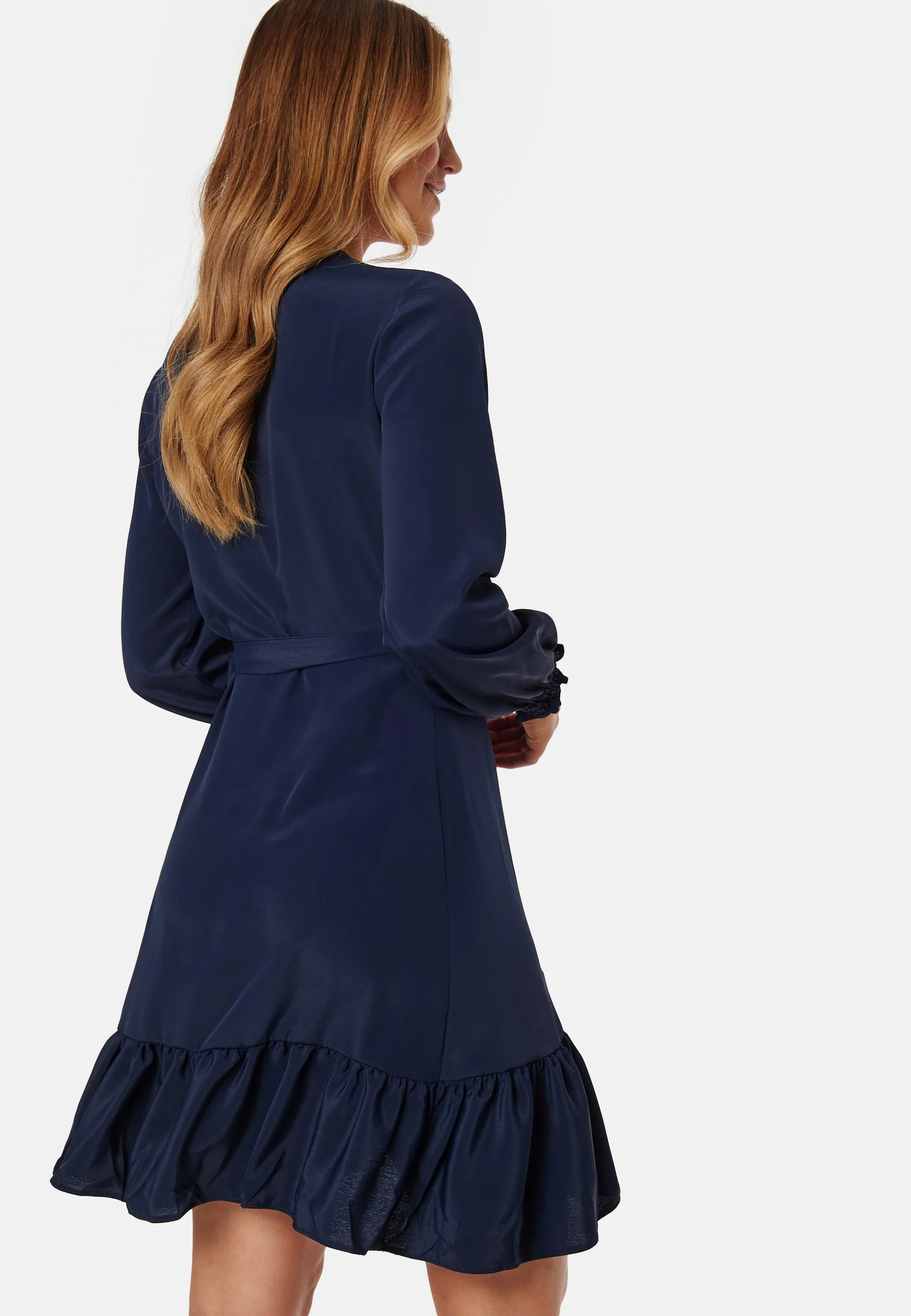 Frilly Wrap Mini Dress - Image 2