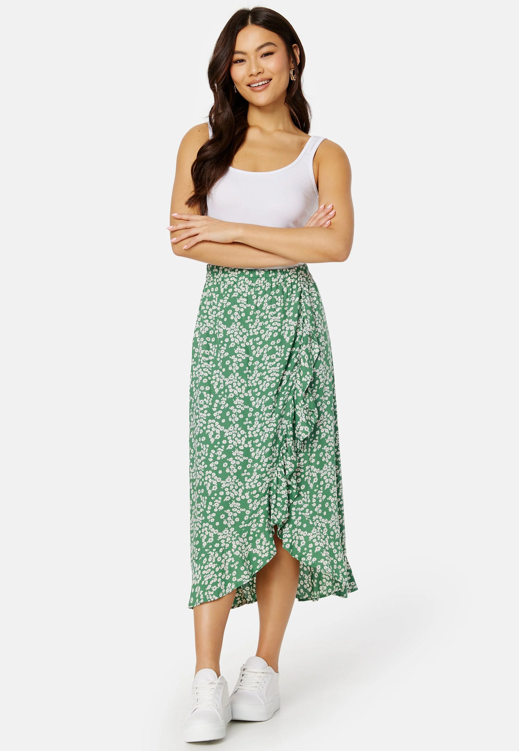 Front Wrap Viscose Skirt - Image 3