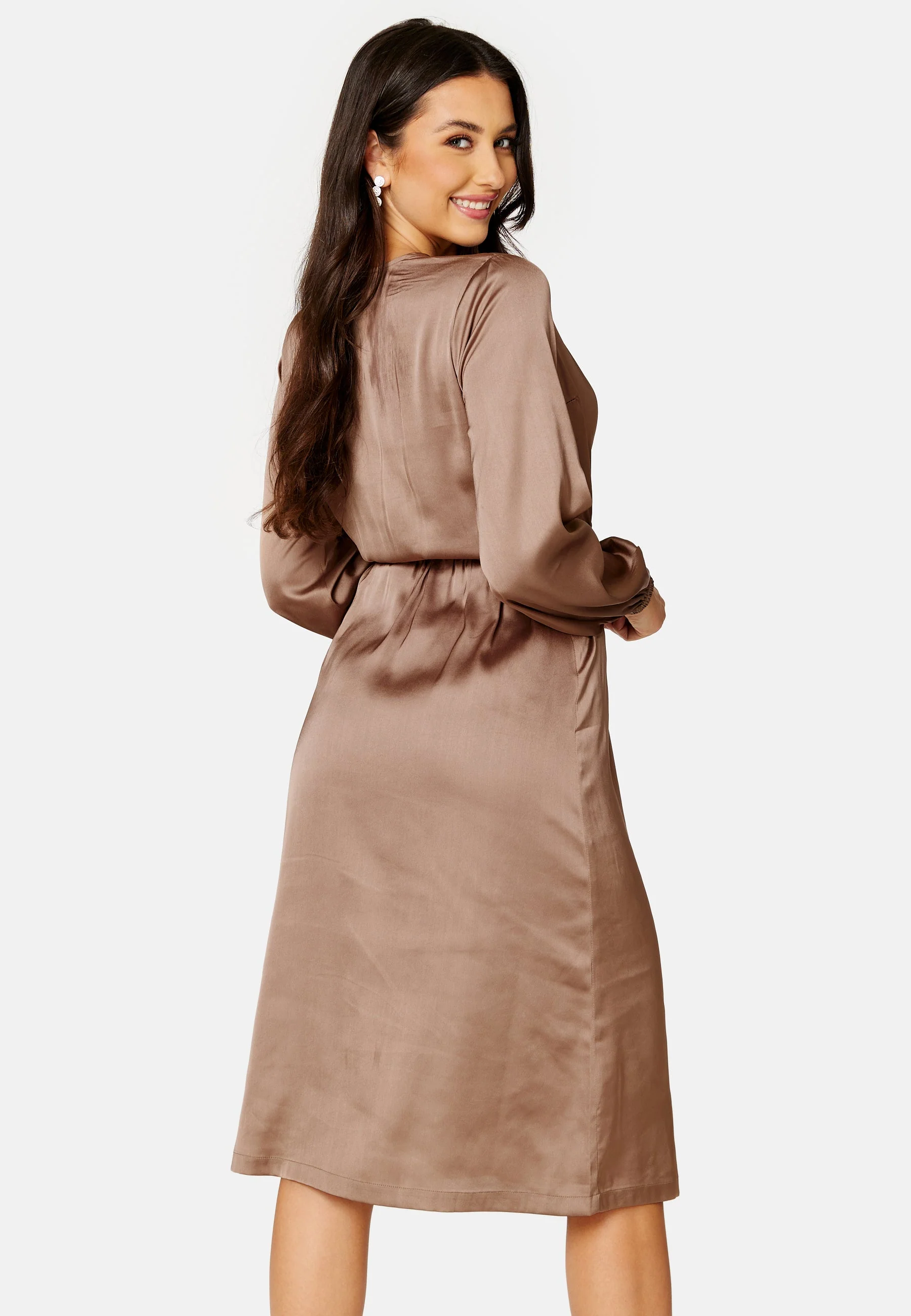 Gisele Satin Midi Dress - Image 3