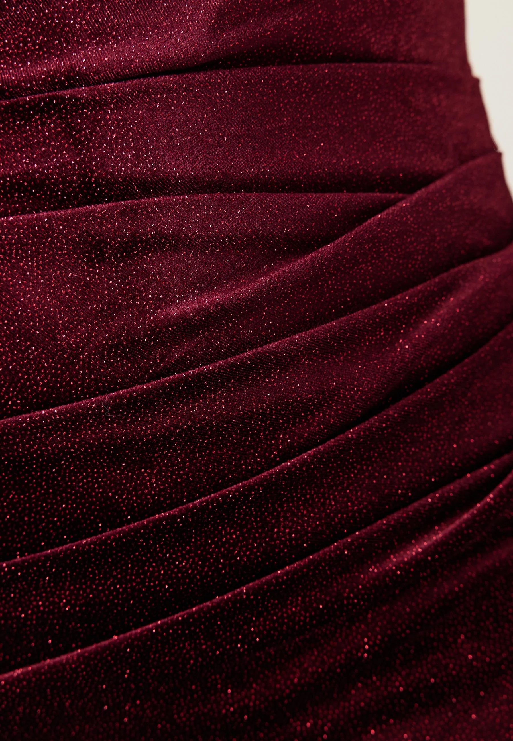 Glitter Velvet One Shoulder Maxi Dress - Image 4