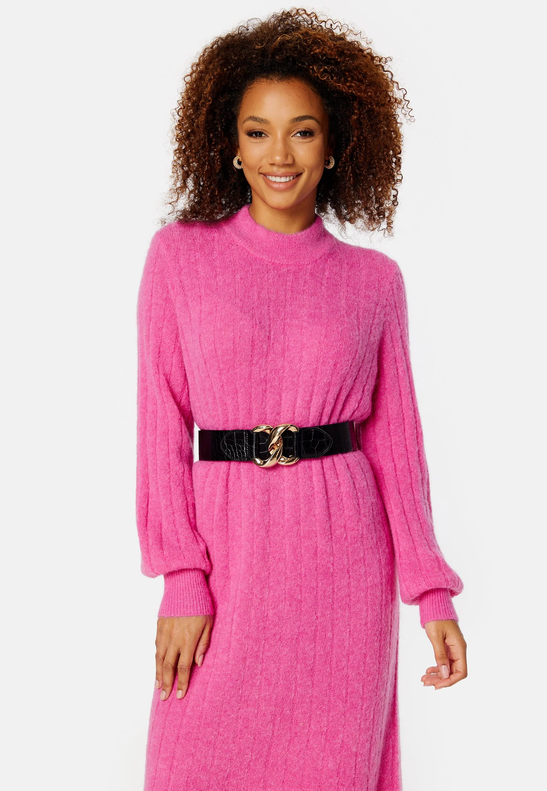Glowie LS Knit O-Neck Dress - Image 3
