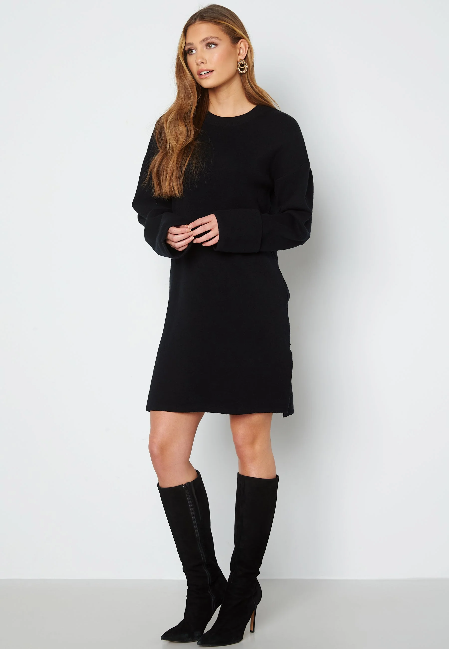 Gold Needle LS Short O-Neck Dress - Image 2
