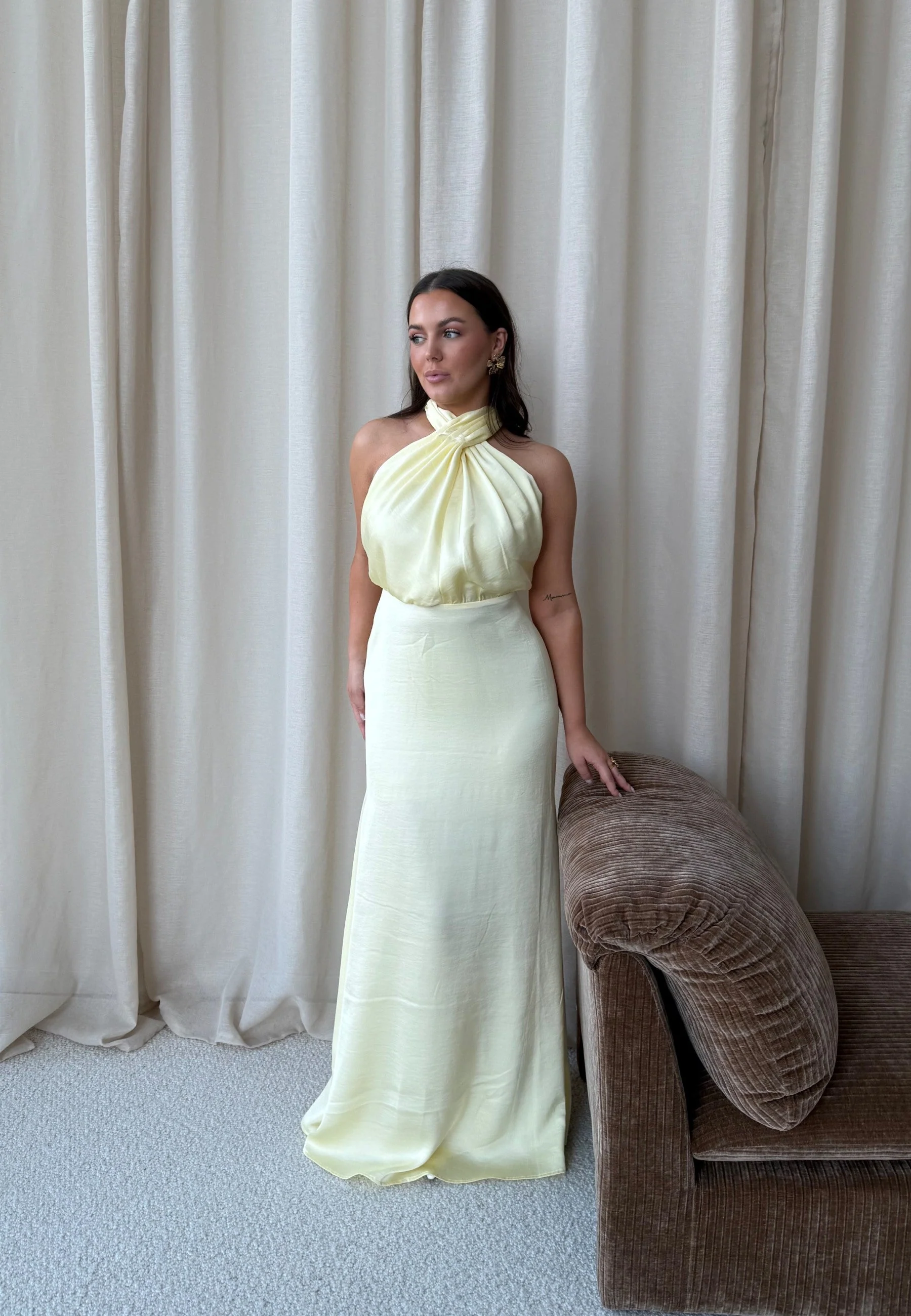 Halterneck Satin Gown - Image 7