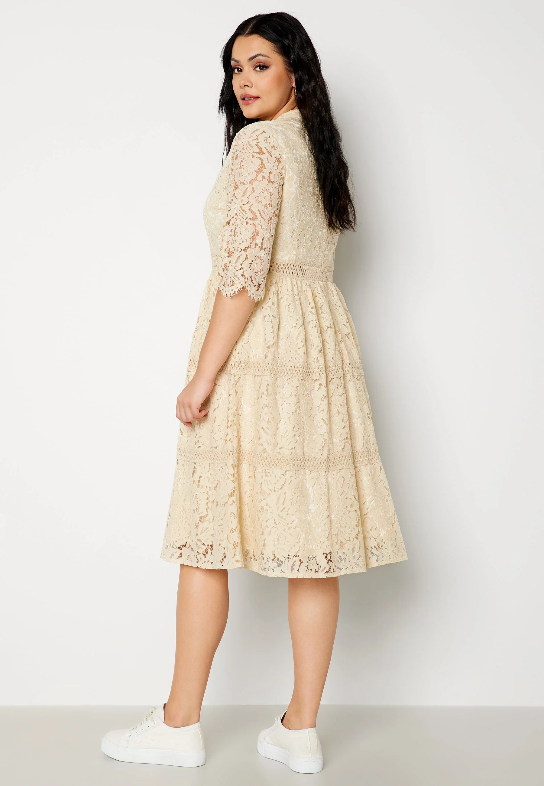 High Neck Lace Dress - Image 6