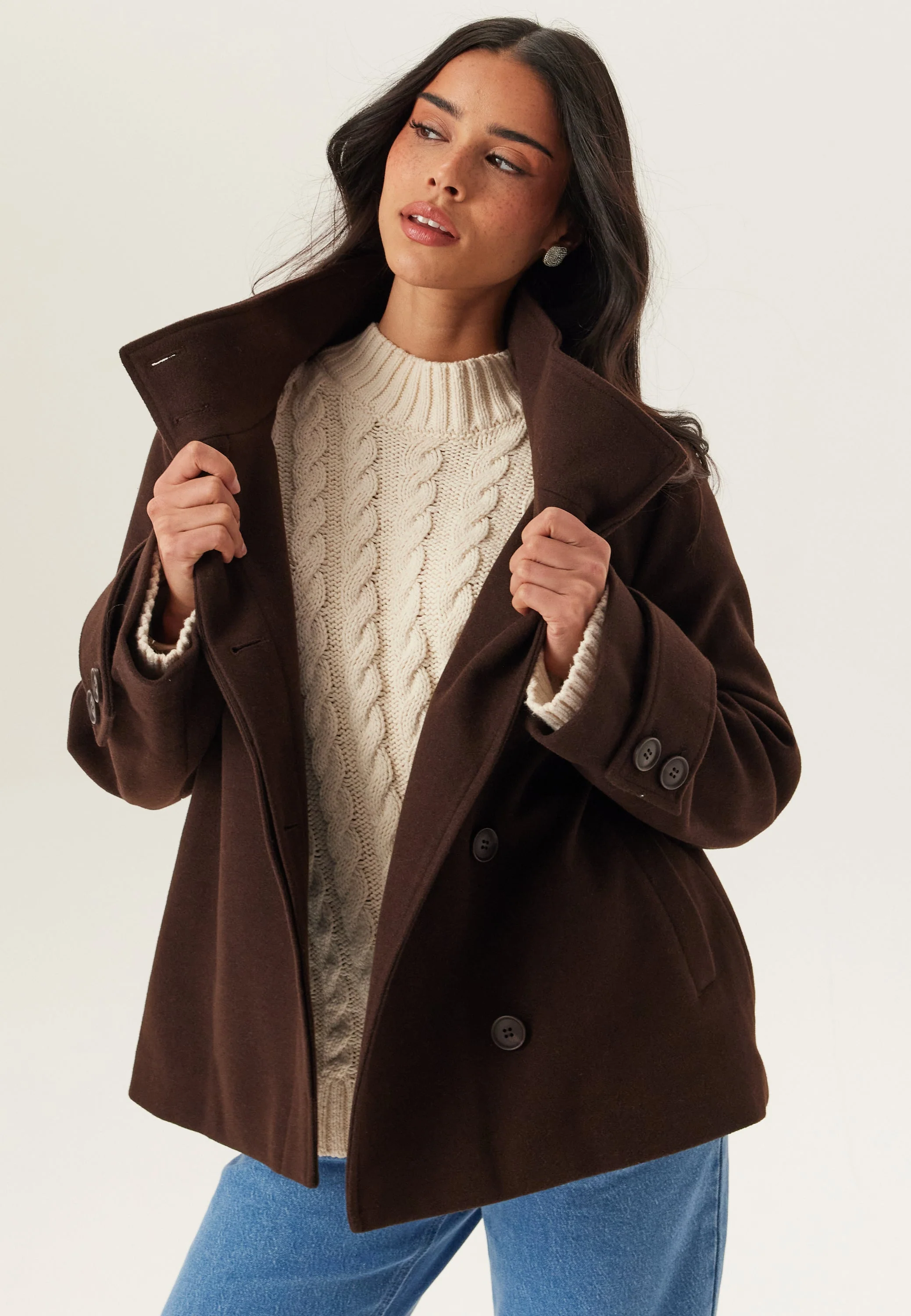 High Neck Short Coat