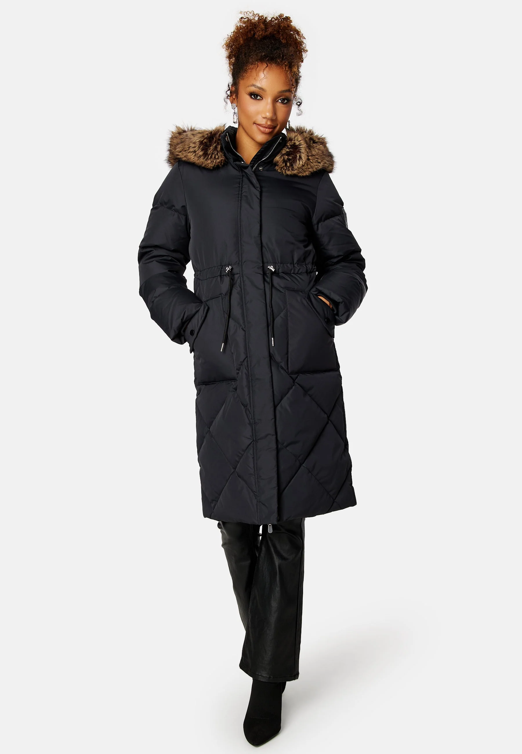 Hooded Long Down Jacket - Image 5