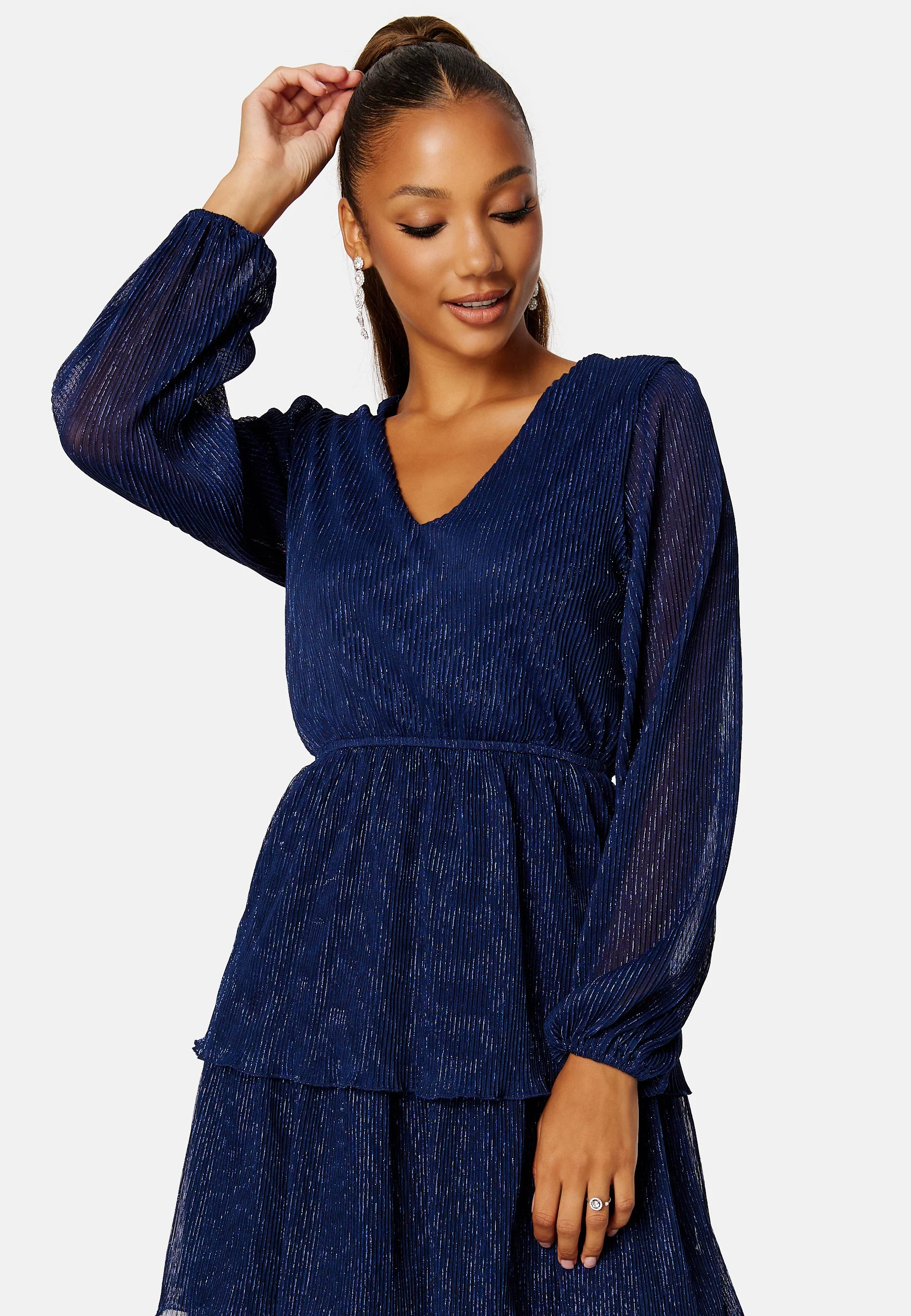 Jassie Pleated Sparkling Dress - Image 2