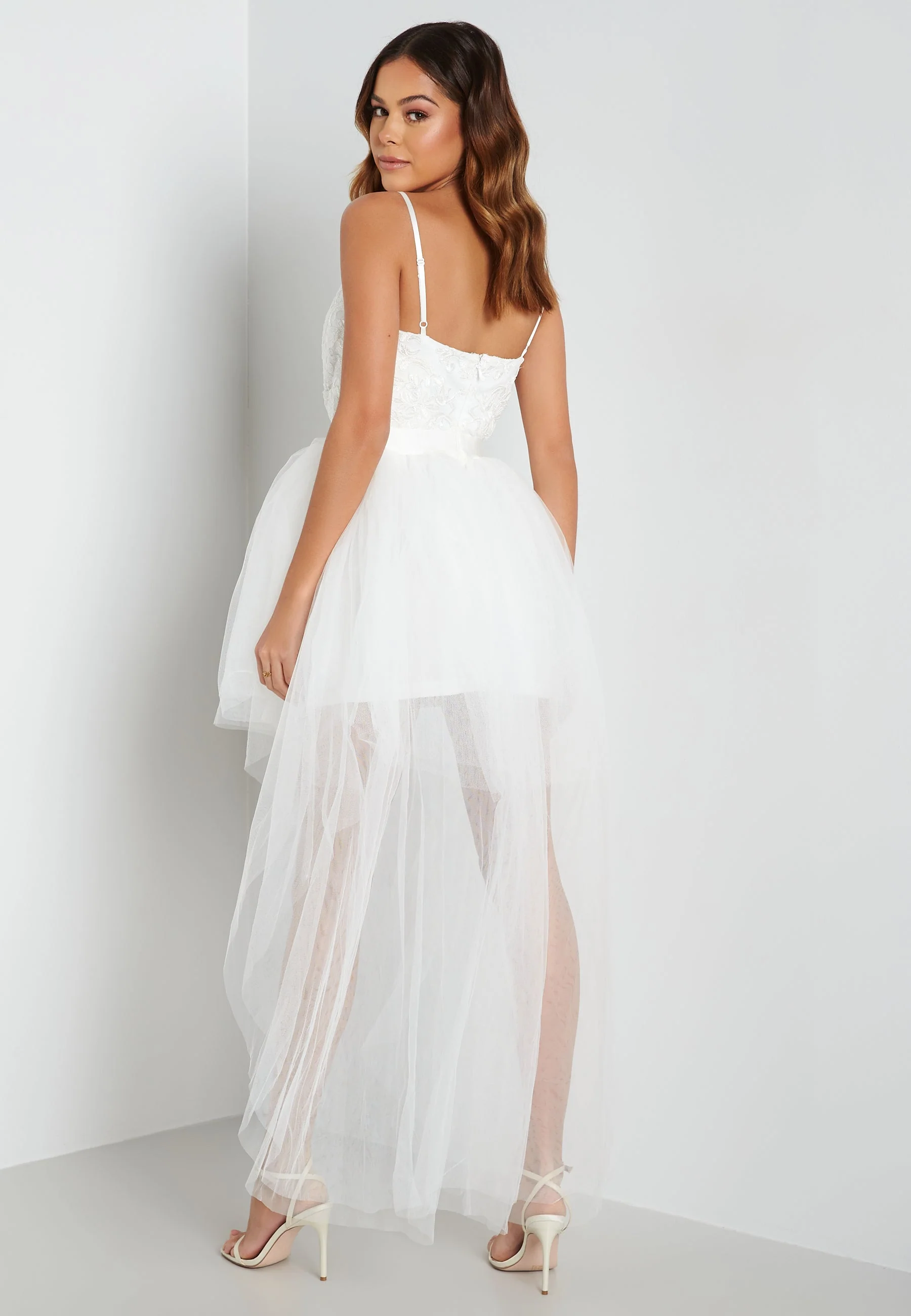 Lace Bodice High Low Dress - Image 2