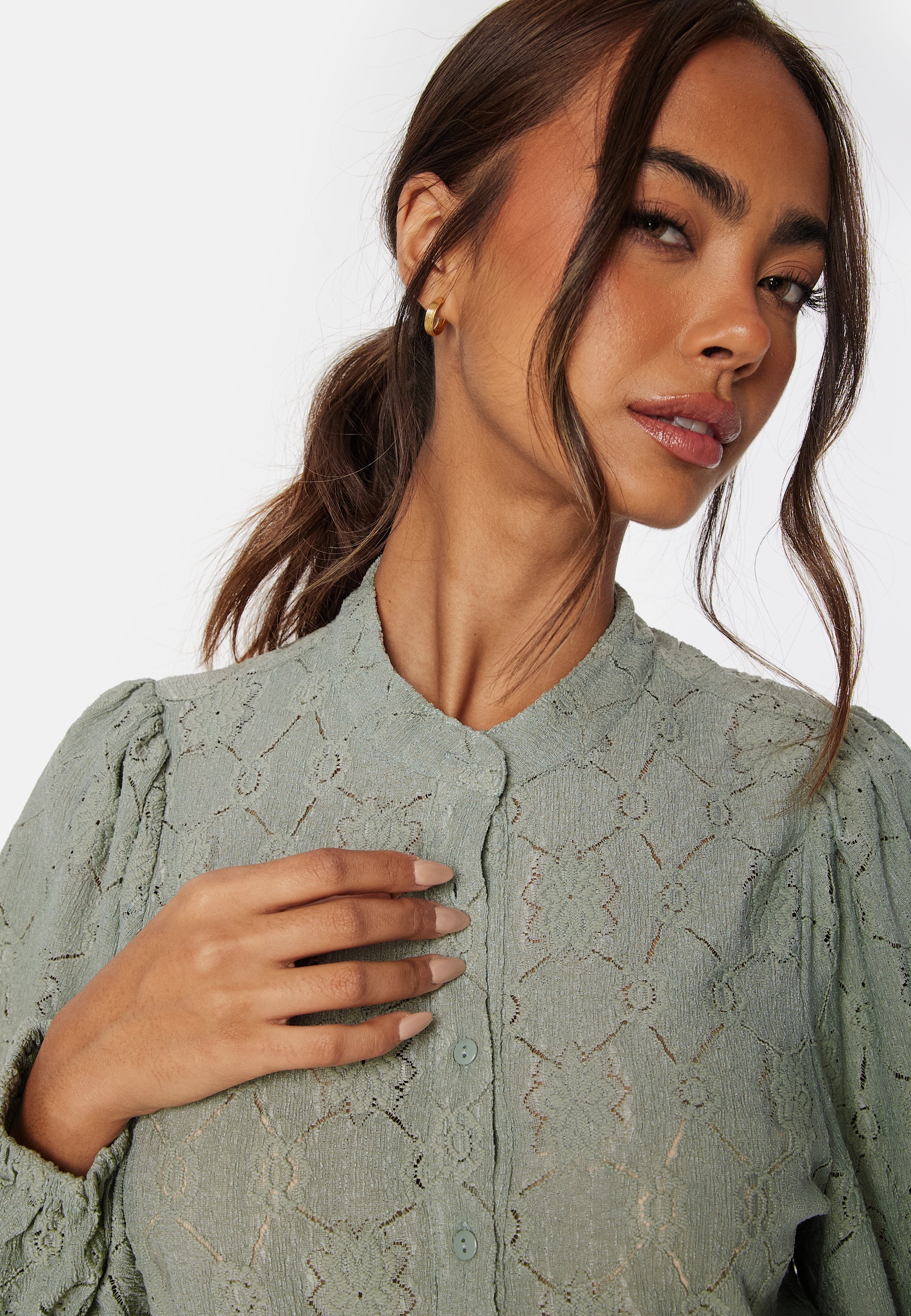 Long Sleeve Button Blouse - Image 2