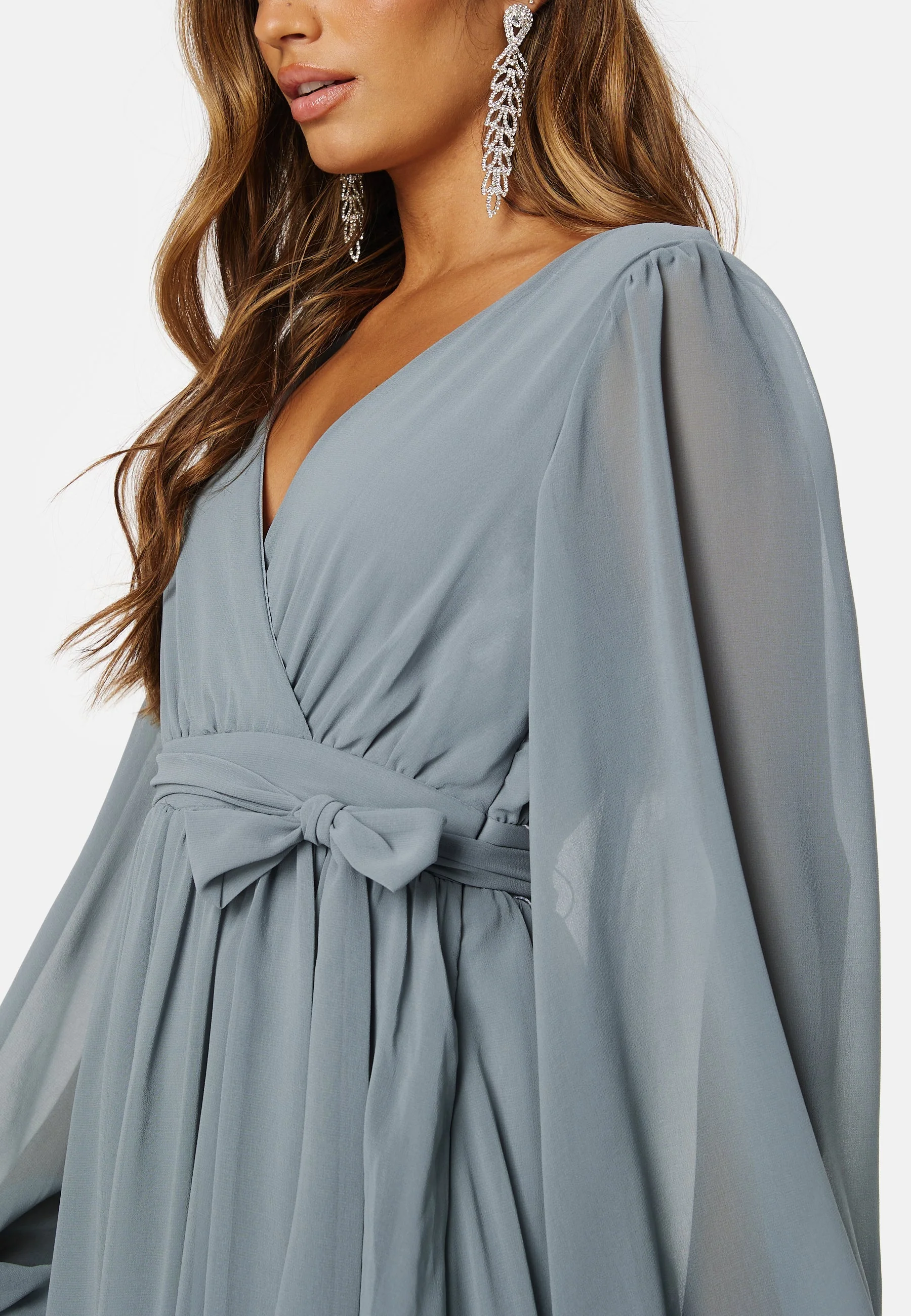 Long Sleeve Chiffon Dress - Image 4