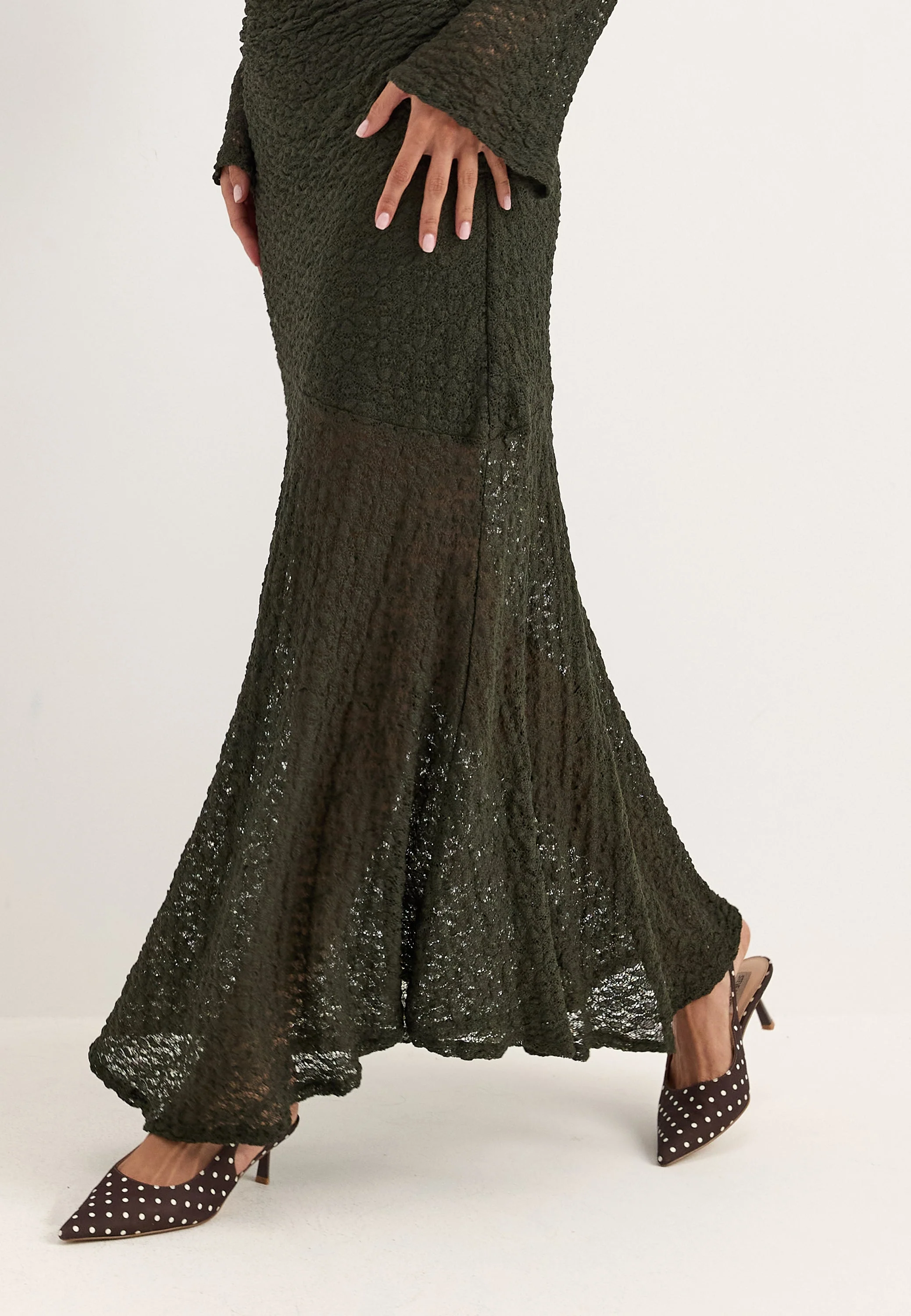 Long Sleeve Lace Maxi Dress - Image 3